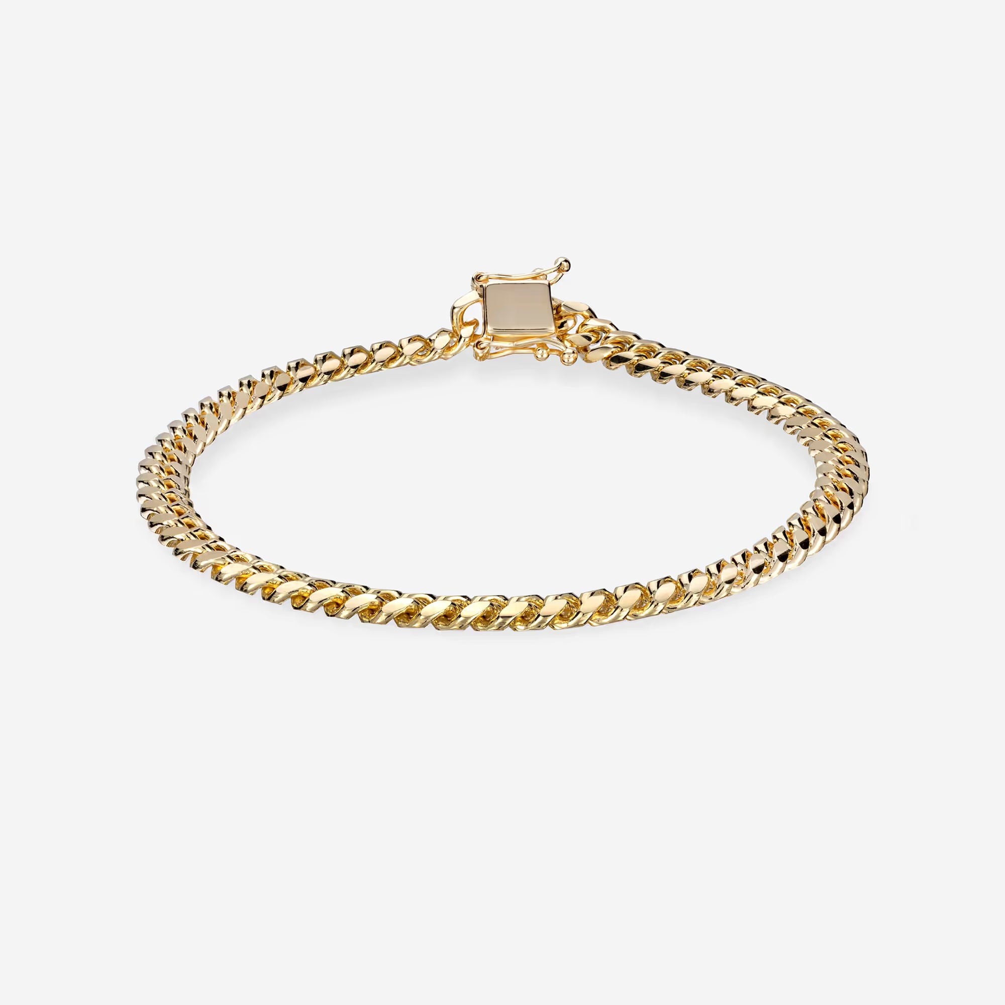 Nautical Classic Plain Gold Anchor Link Bracelet