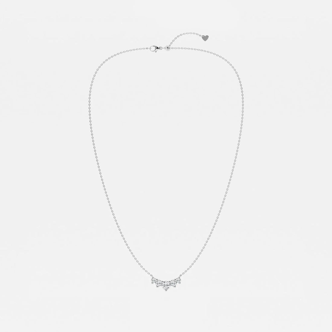 Dainty Round Lab Diamond Five Stone Necklace