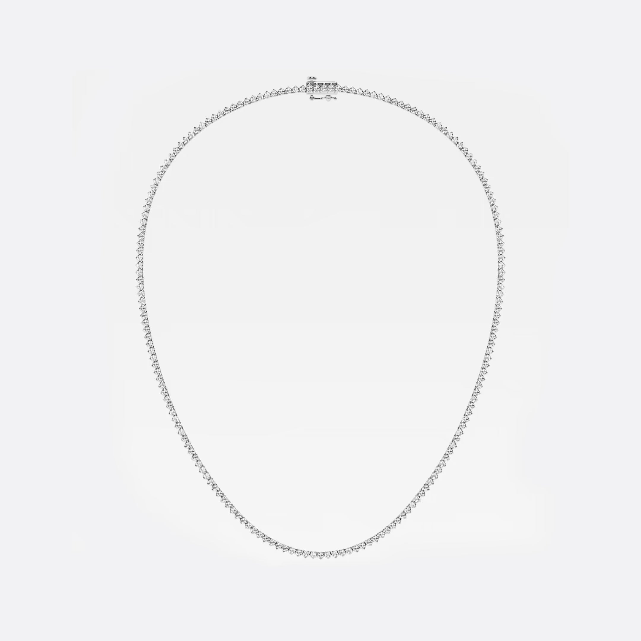 Celestia Three-Prong Diamond Tennis Necklace