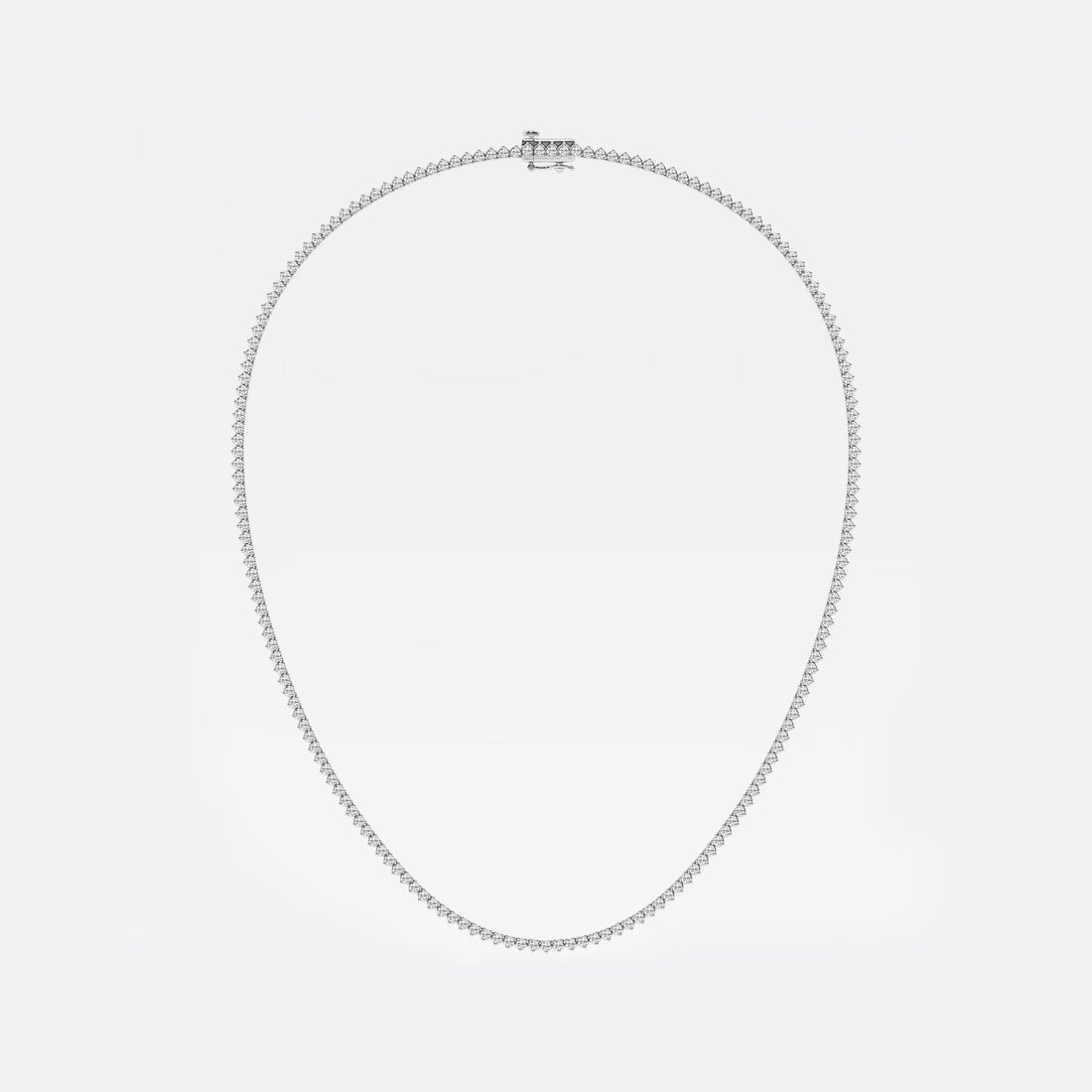 Celestia Three-Prong Diamond Tennis Necklace