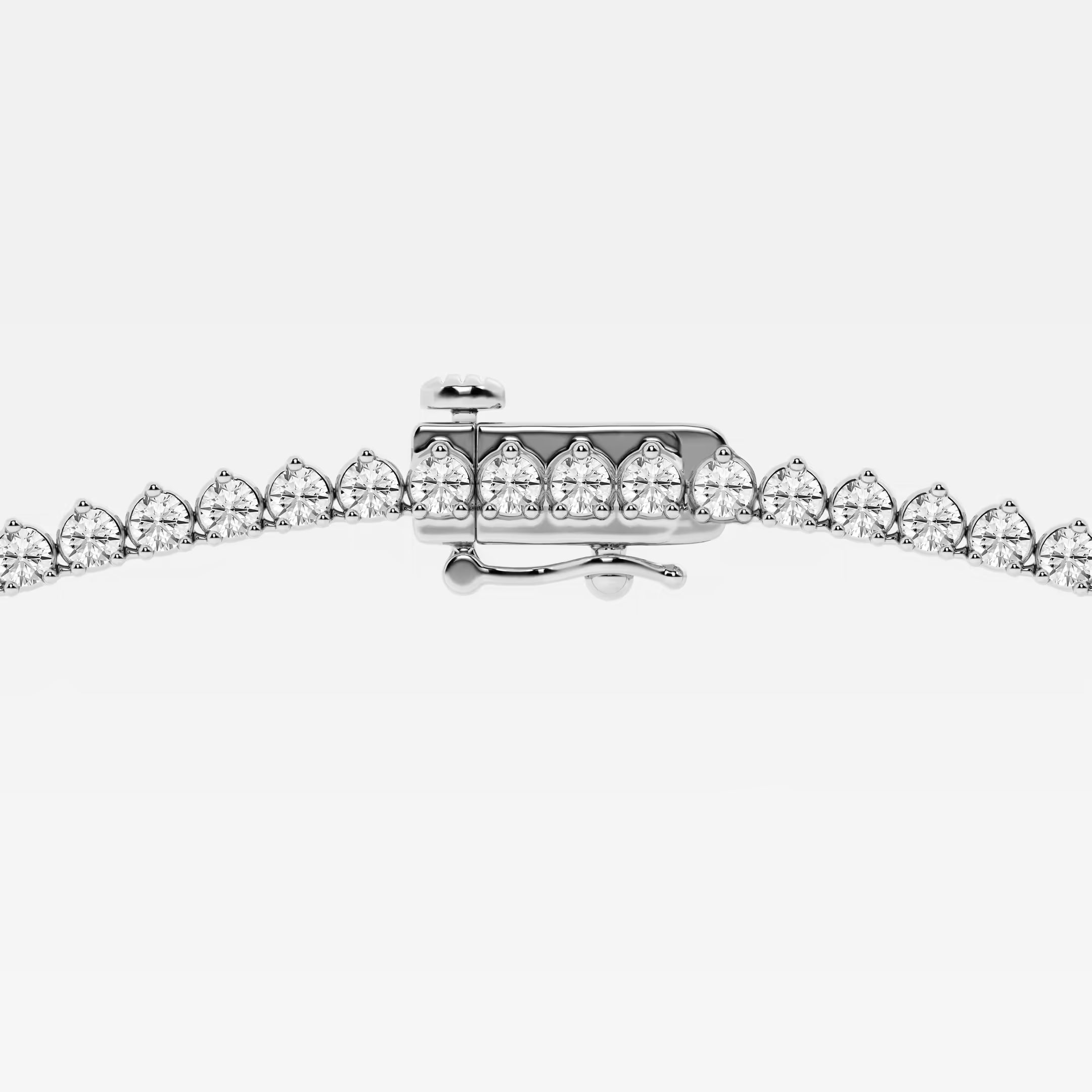 Celestia Three-Prong Diamond Tennis Necklace