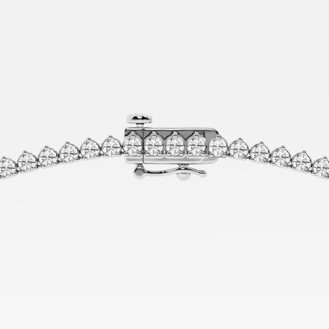 Celestia Three-Prong Diamond Tennis Necklace