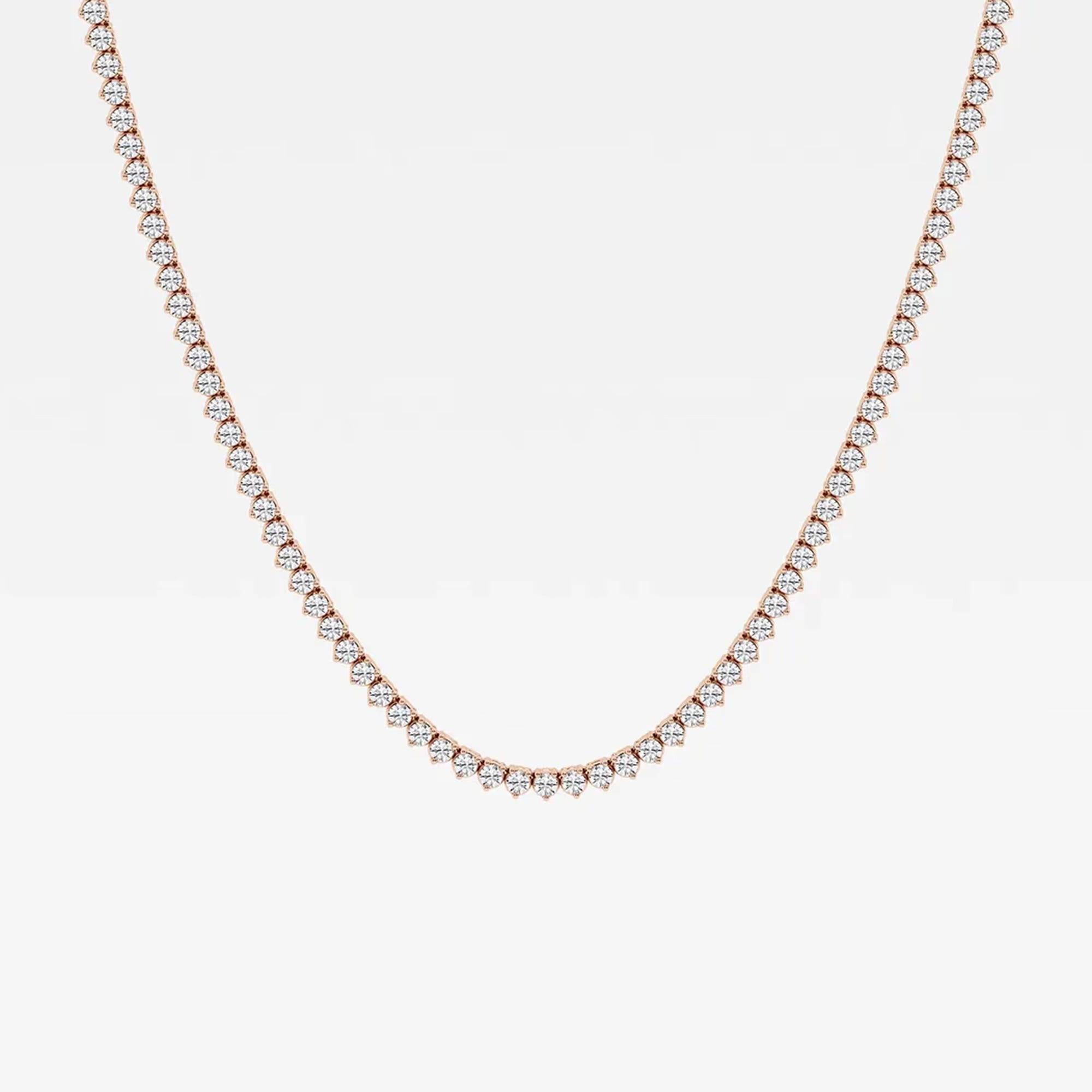 Celestia Three-Prong Diamond Tennis Necklace
