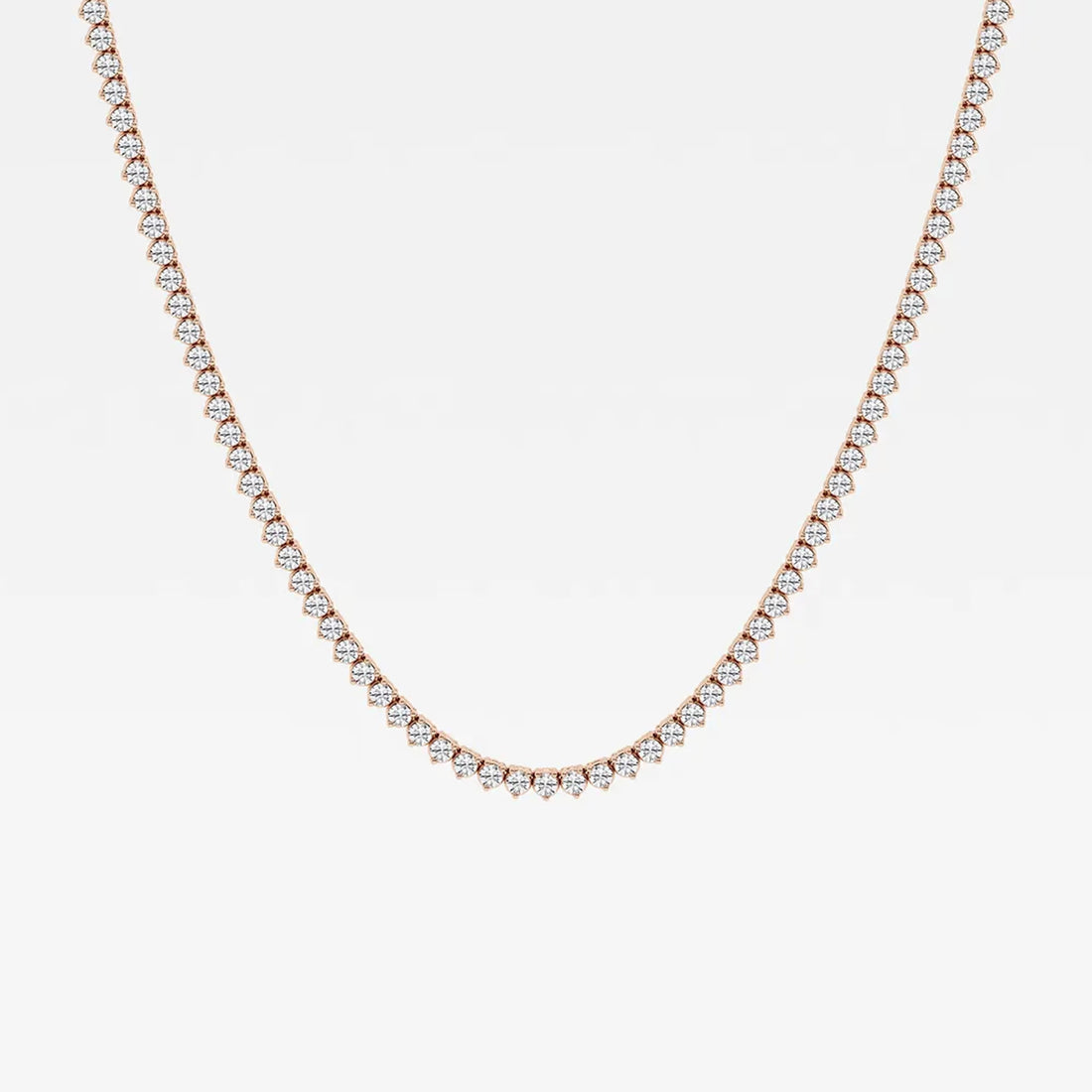 Celestia Three-Prong Diamond Tennis Necklace