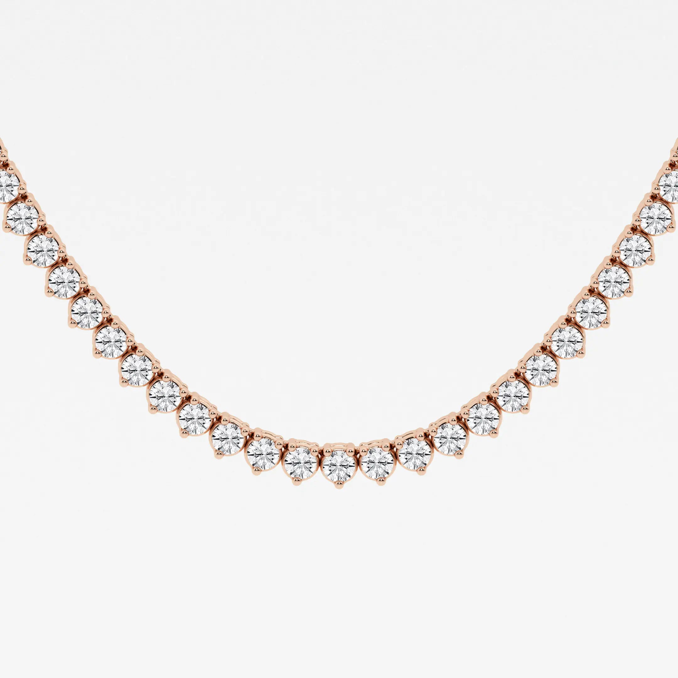Celestia Three-Prong Diamond Tennis Necklace