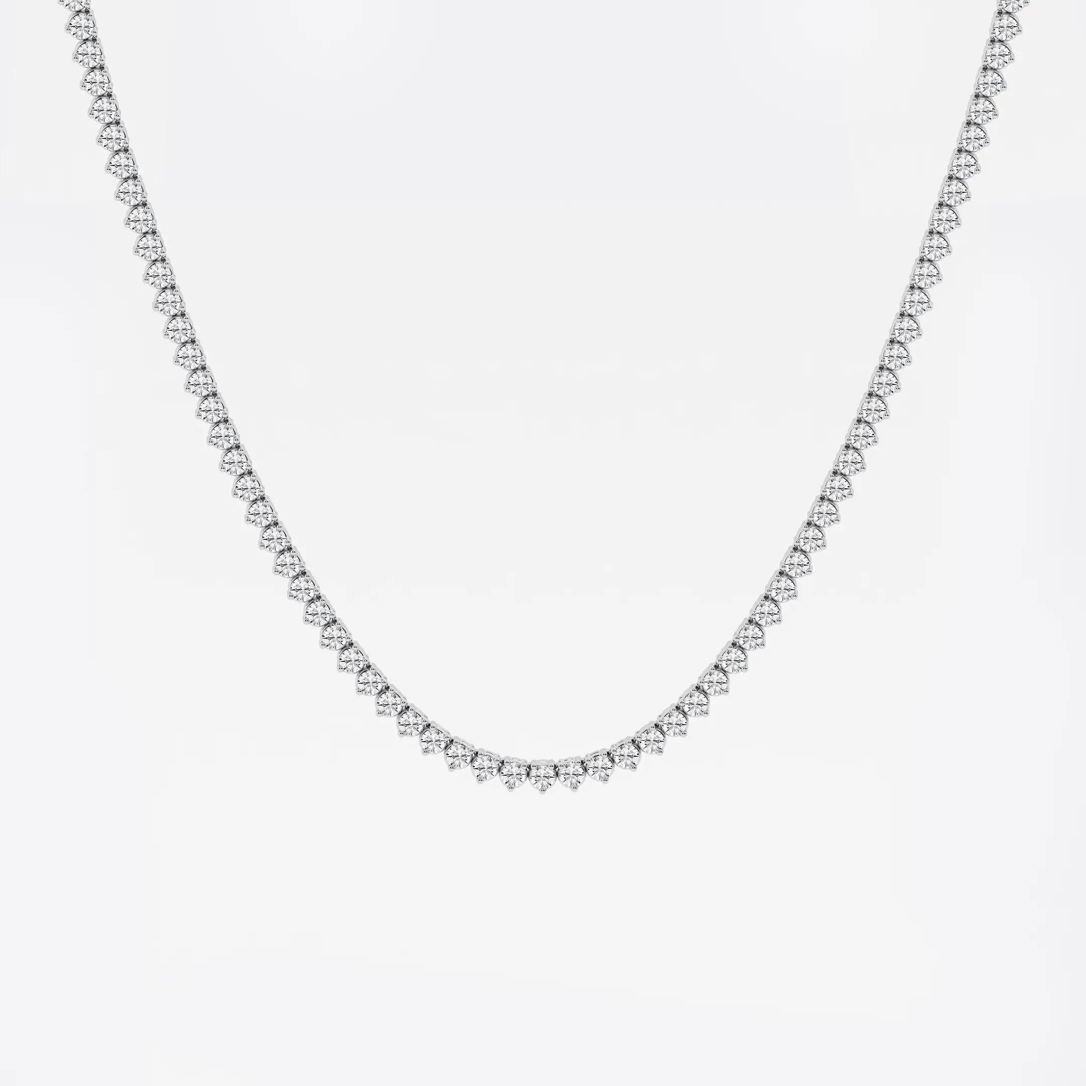 Celestia Three-Prong Diamond Tennis Necklace