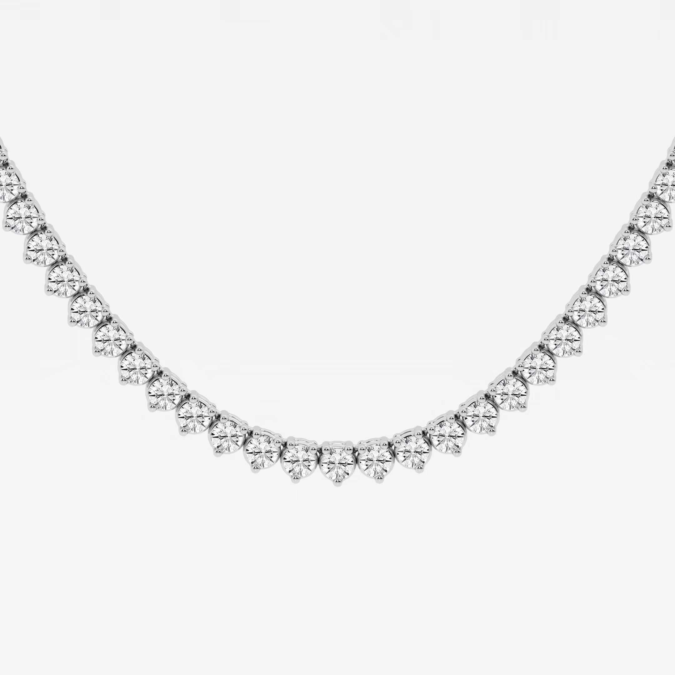 Celestia Three-Prong Diamond Tennis Necklace