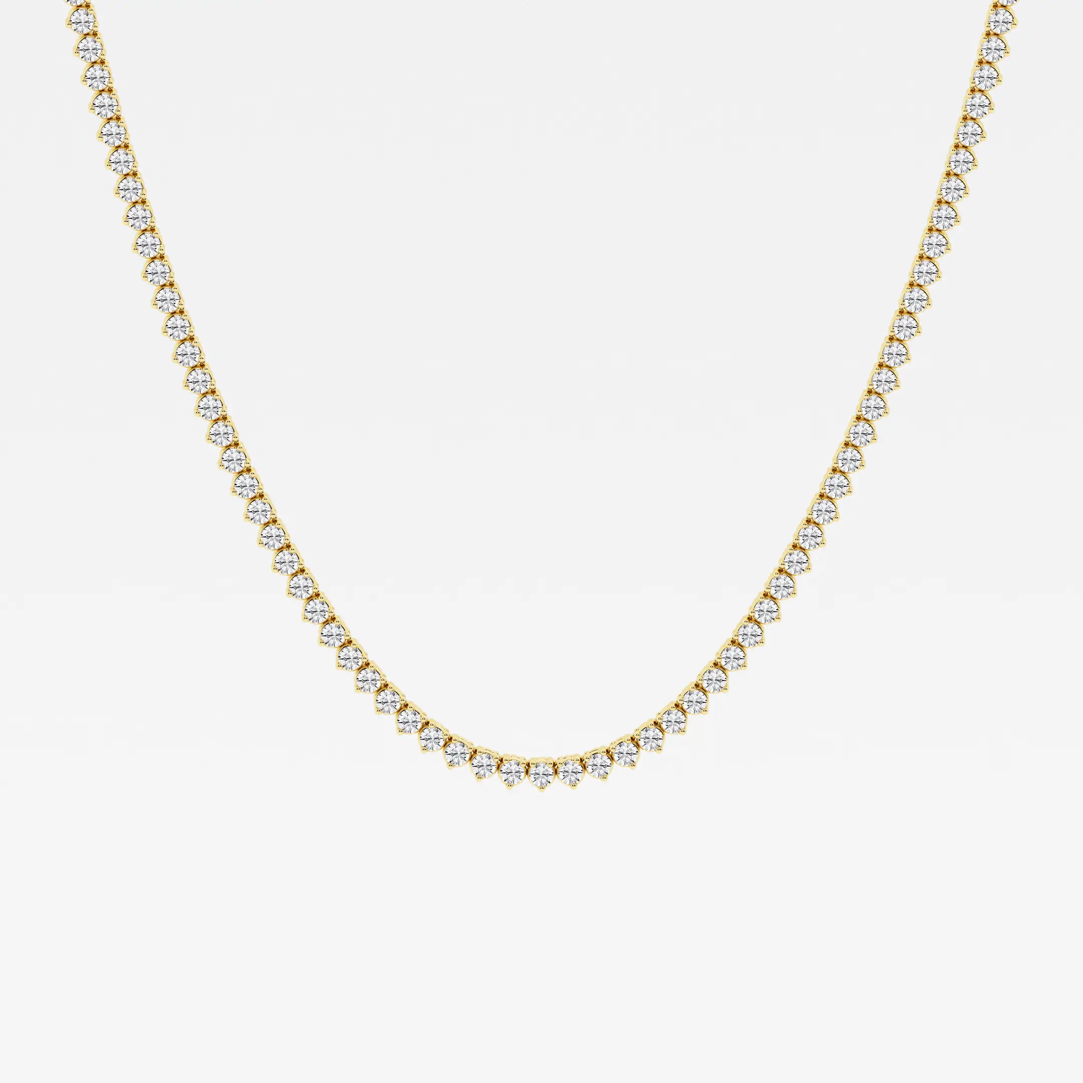 Celestia Three-Prong Diamond Tennis Necklace