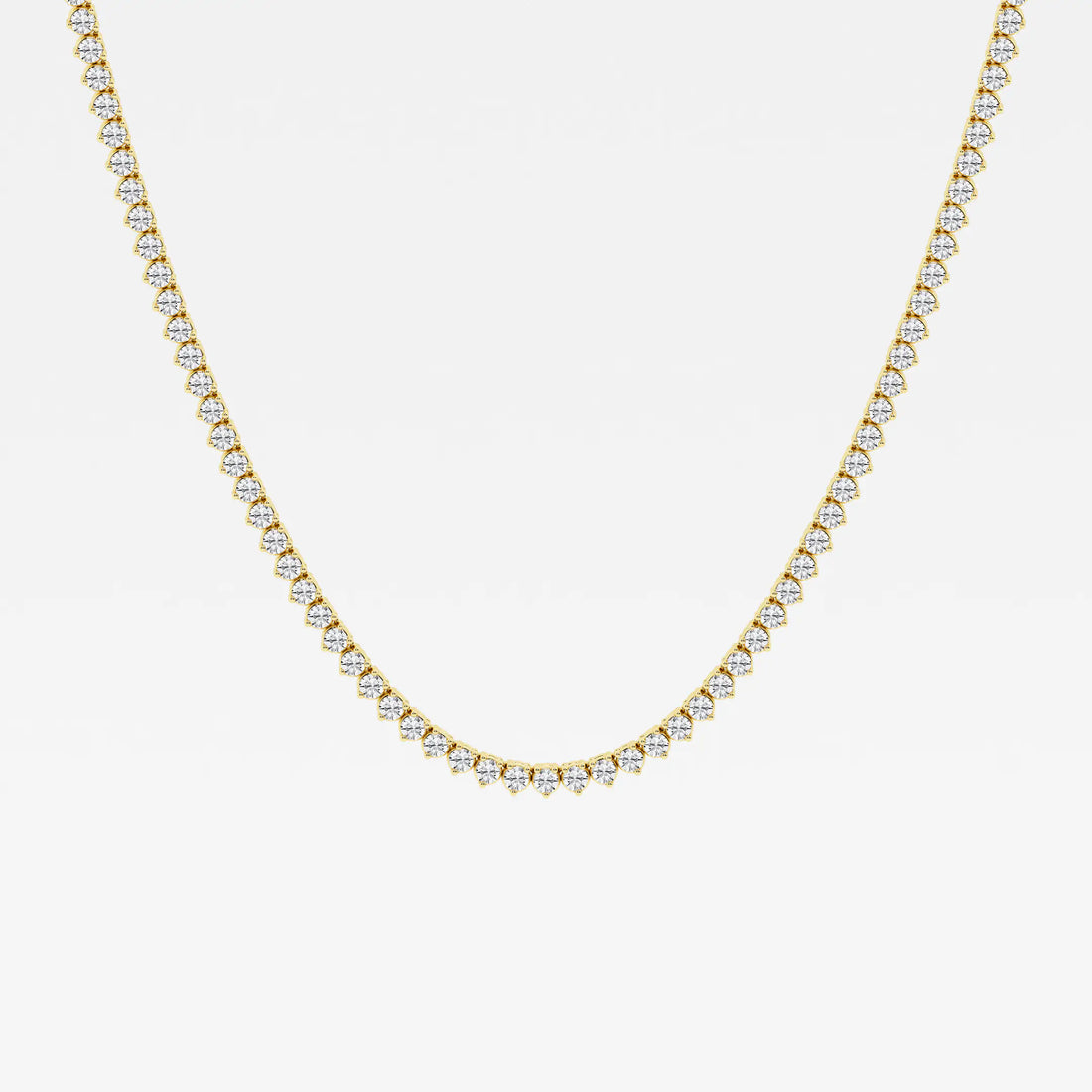 Celestia Three-Prong Diamond Tennis Necklace