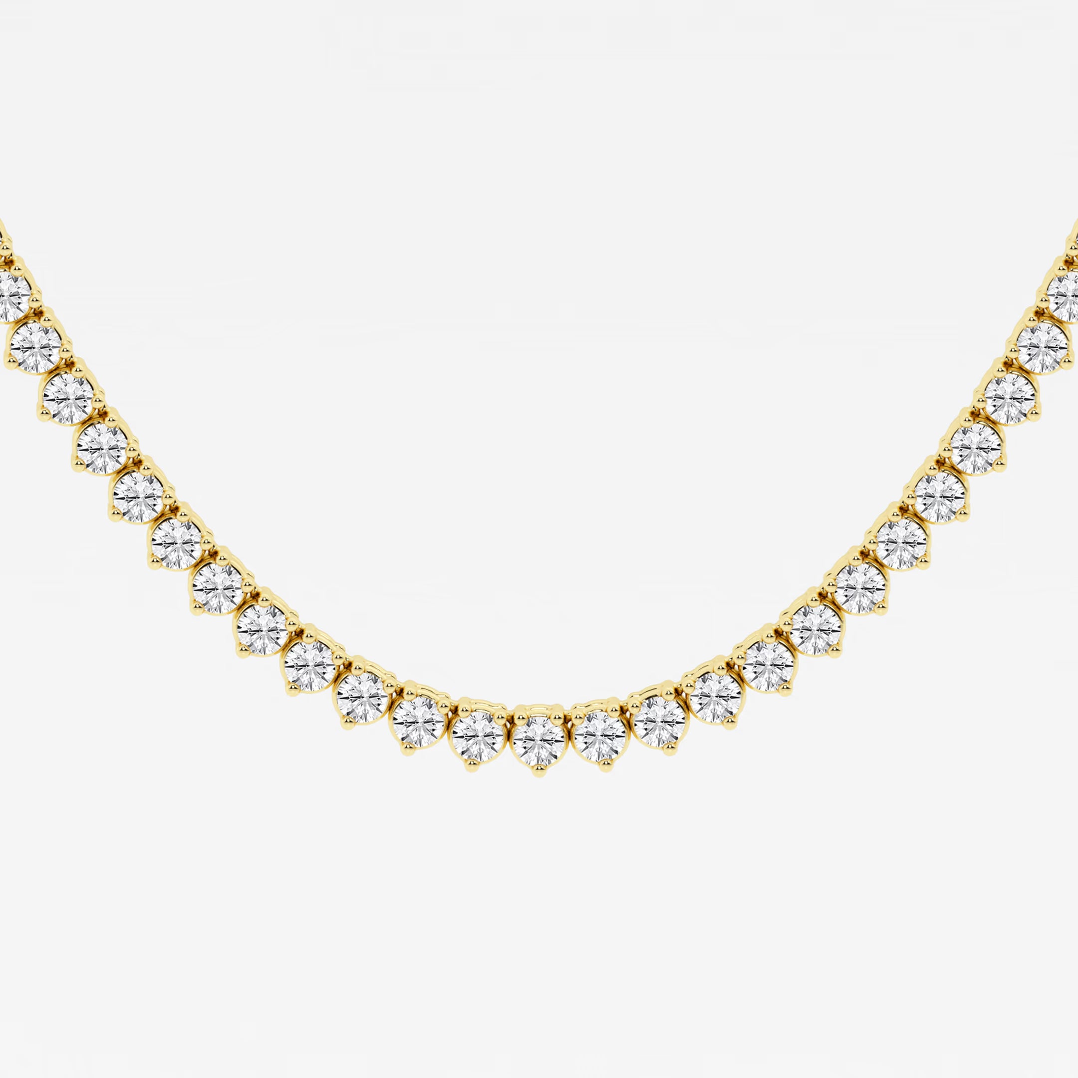 Celestia Three-Prong Diamond Tennis Necklace
