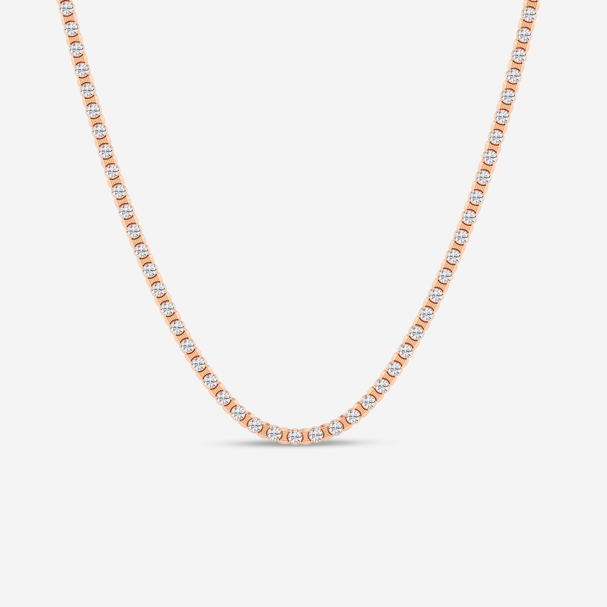 Stellara Round Lab Grown Diamond Tennis Necklace
