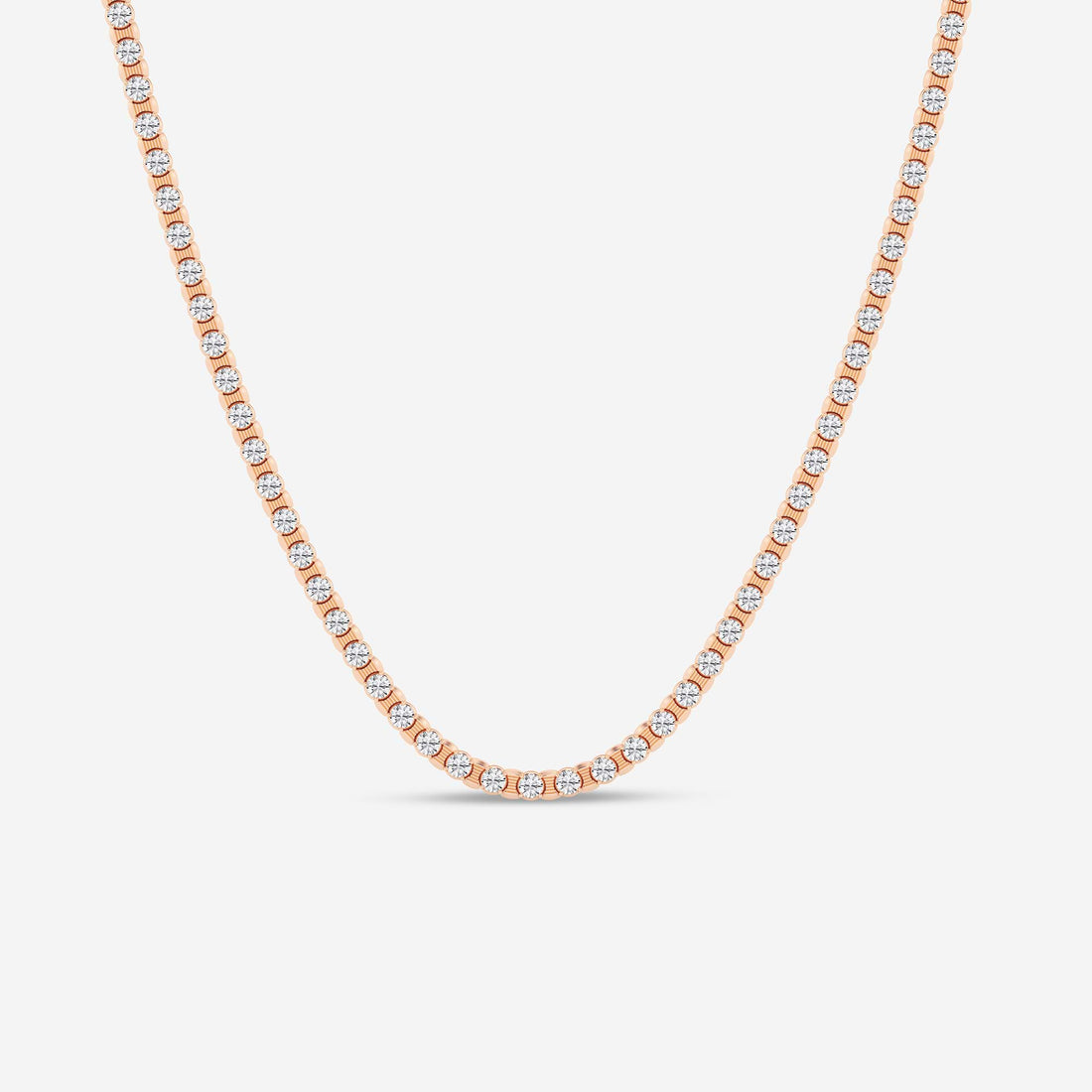 Stellara Round Lab Grown Diamond Tennis Necklace