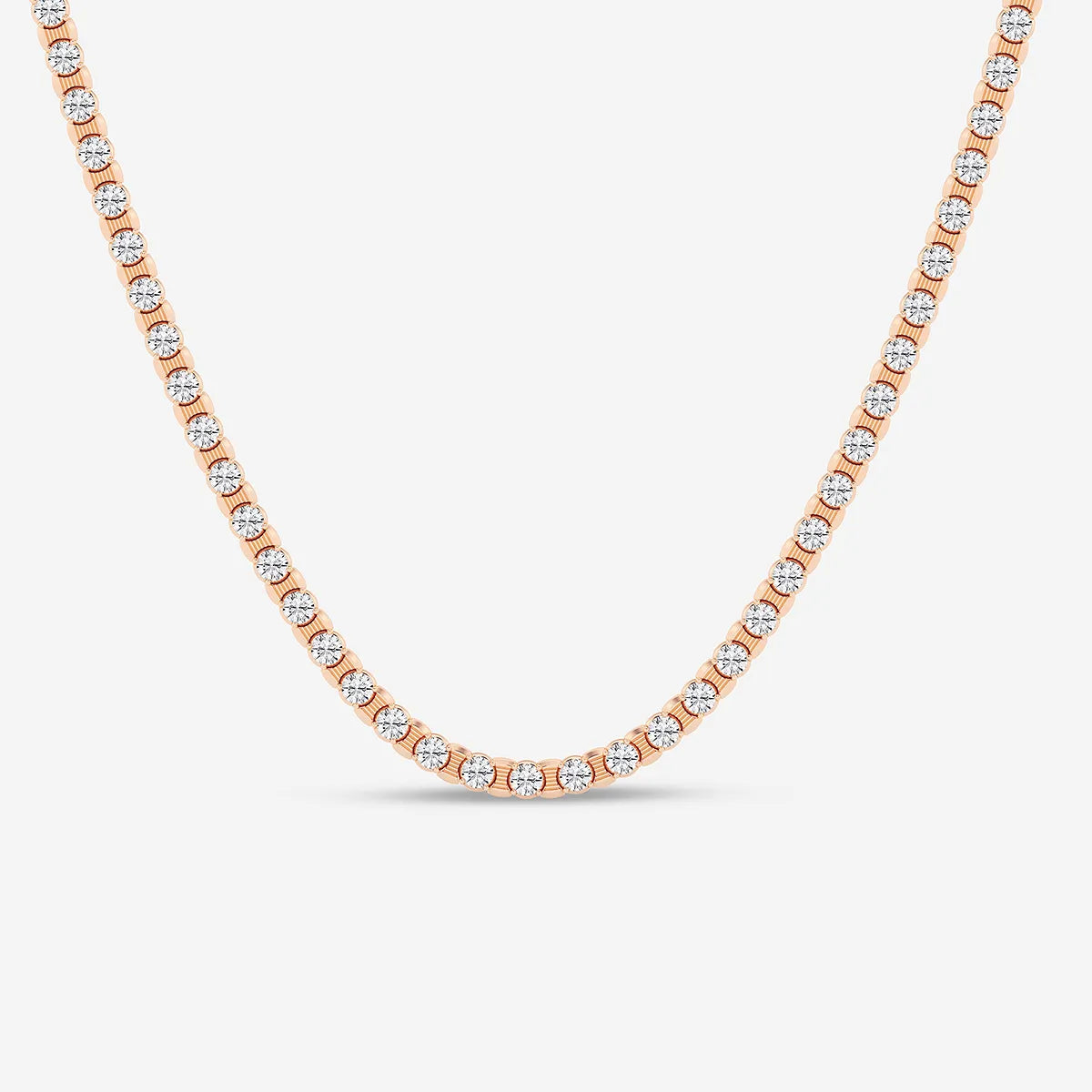 Stellara Round Lab Grown Diamond Tennis Necklace