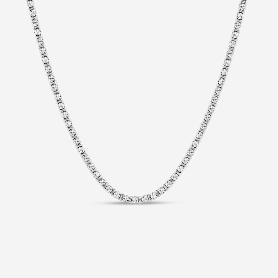 Stellara Round Lab Grown Diamond Tennis Necklace