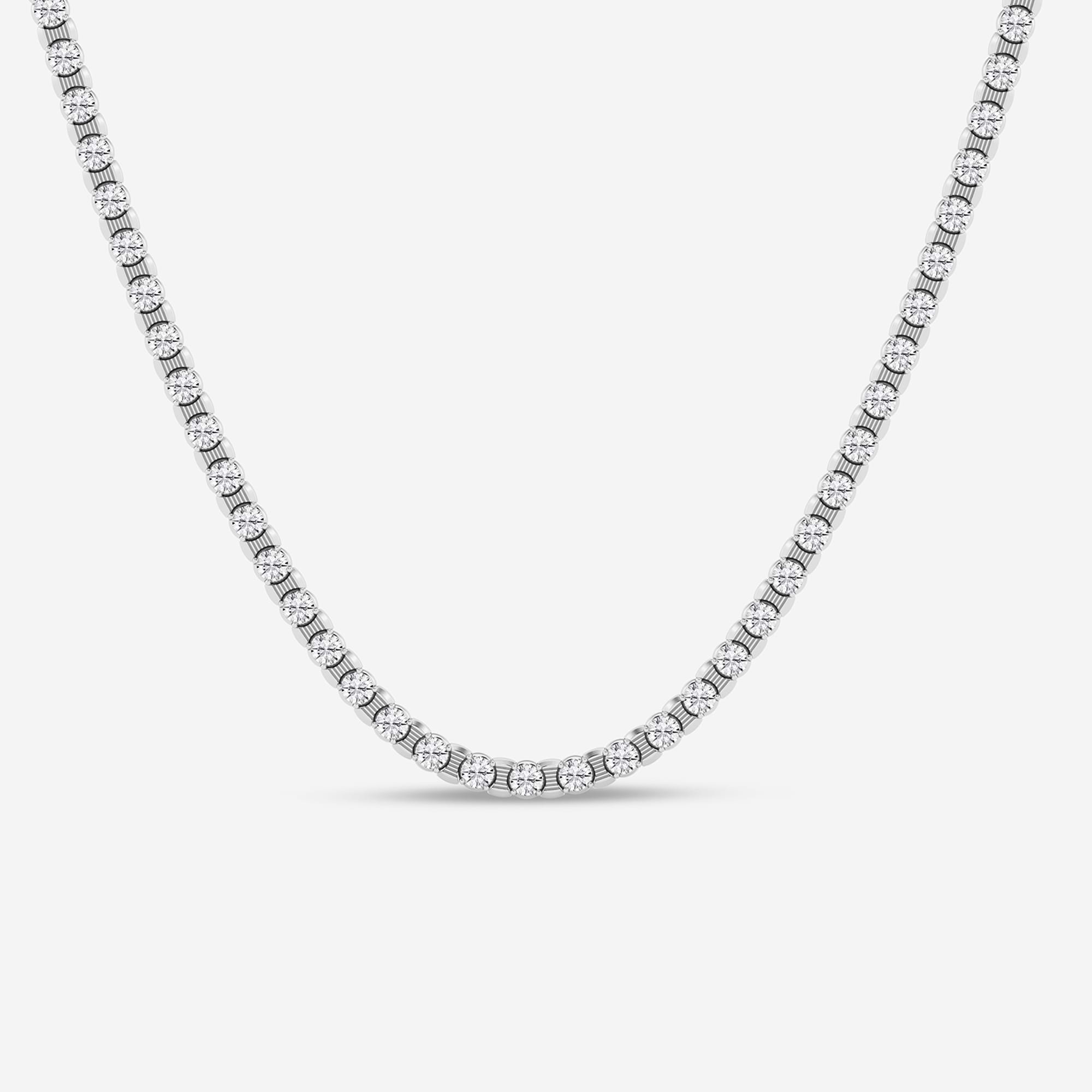 Stellara Round Lab Grown Diamond Tennis Necklace