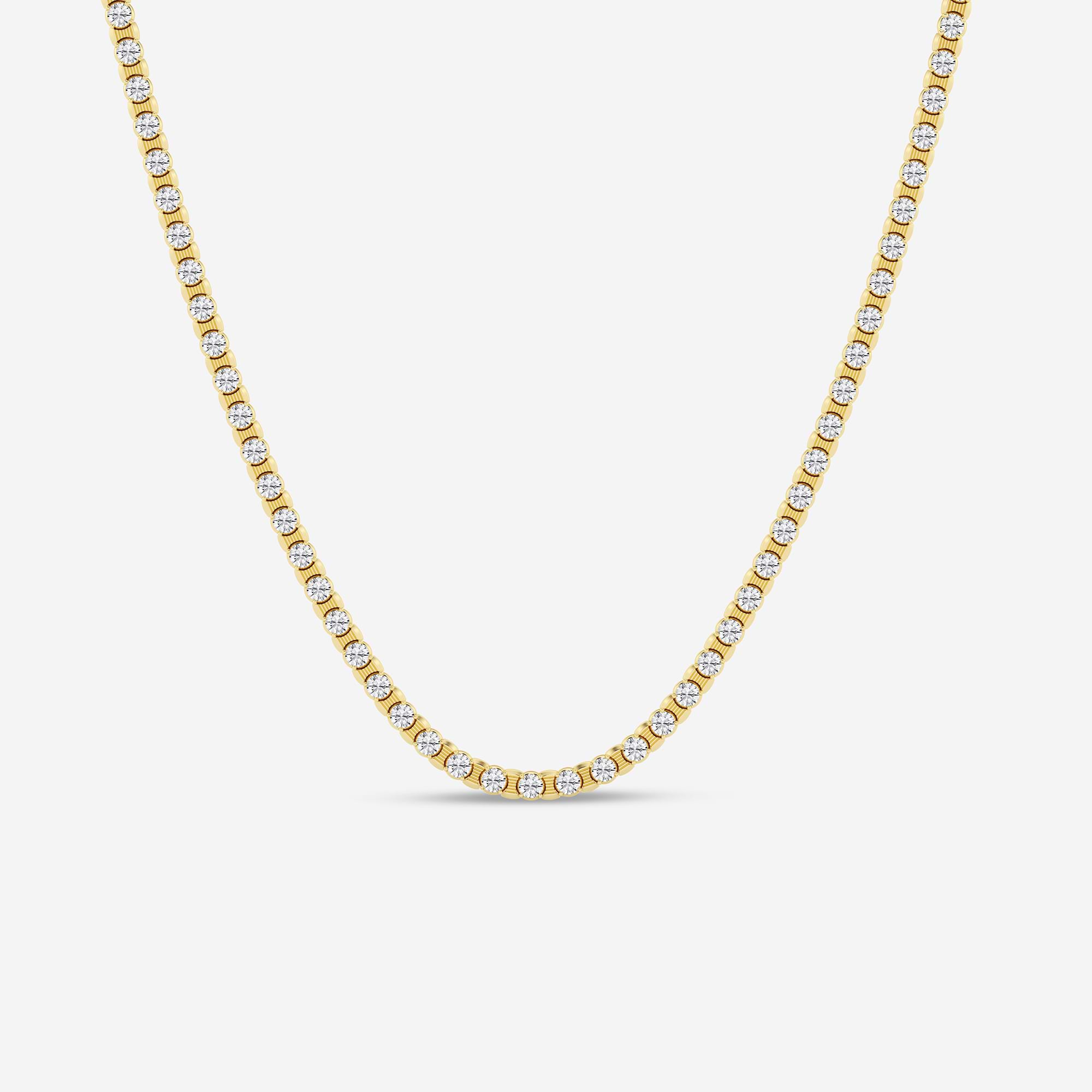 Stellara Round Lab Grown Diamond Tennis Necklace