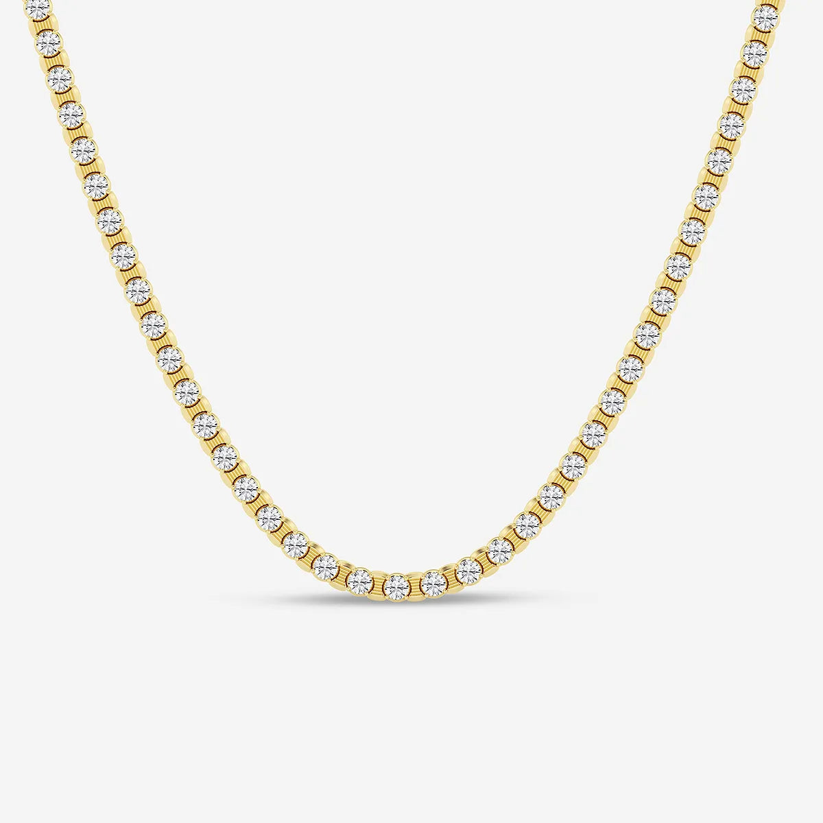 Stellara Round Lab Grown Diamond Tennis Necklace