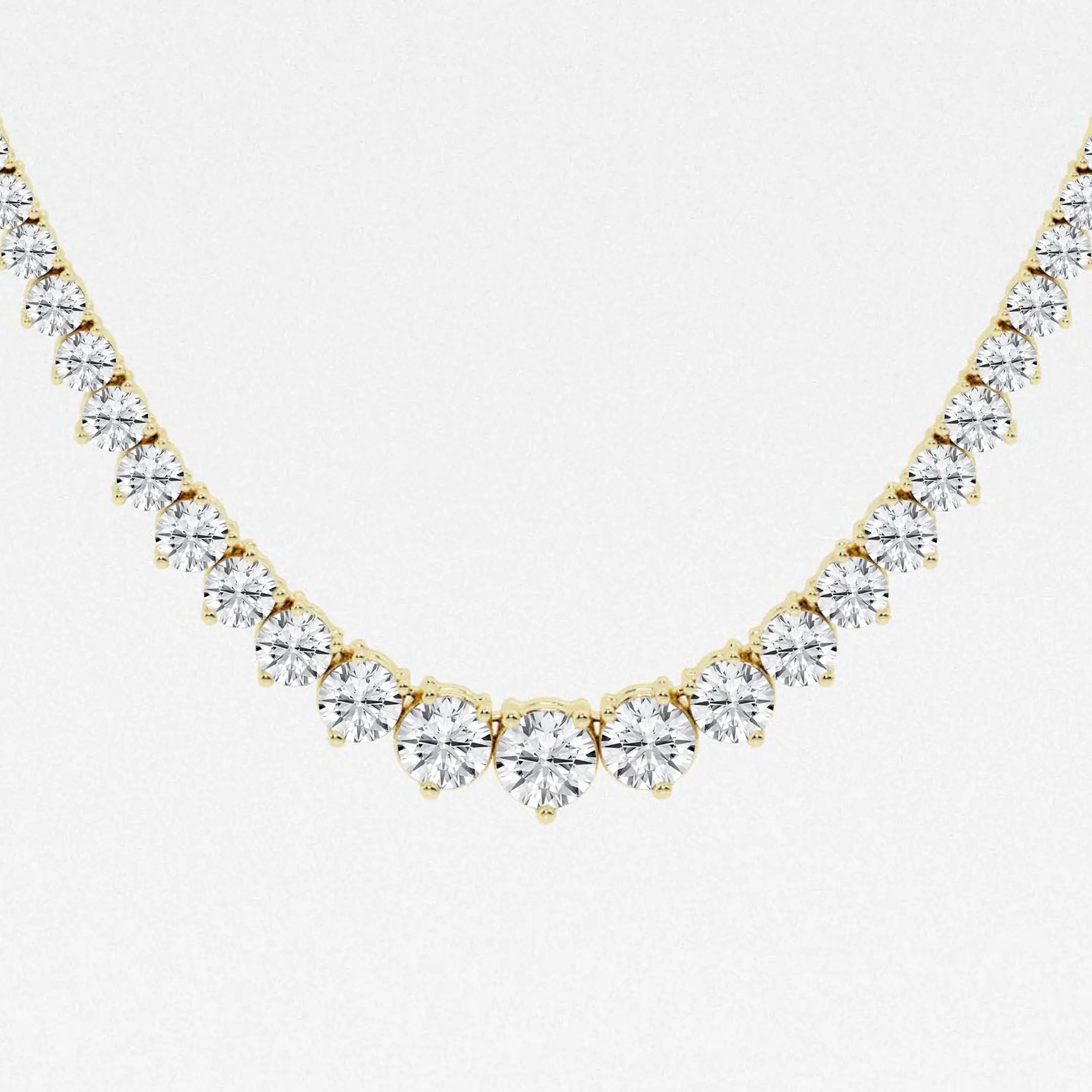 Lumivelle Round Lab Grown Diamond Graduated Riviera Necklace