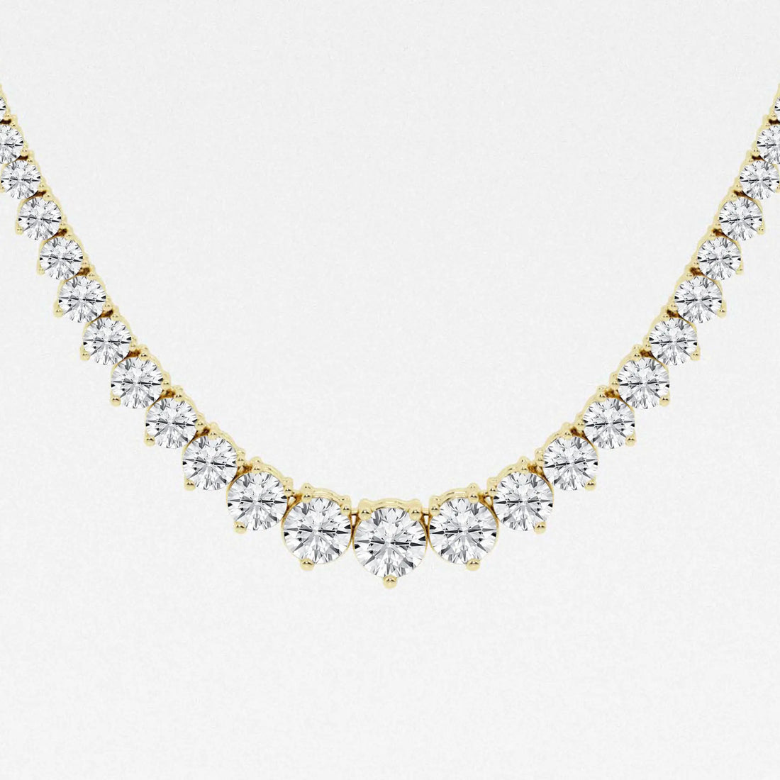 Lumivelle Round Lab Grown Diamond Graduated Riviera Necklace