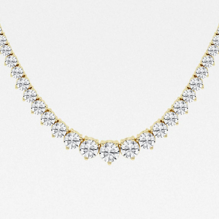 Lumivelle Round Lab Grown Diamond Graduated Riviera Necklace