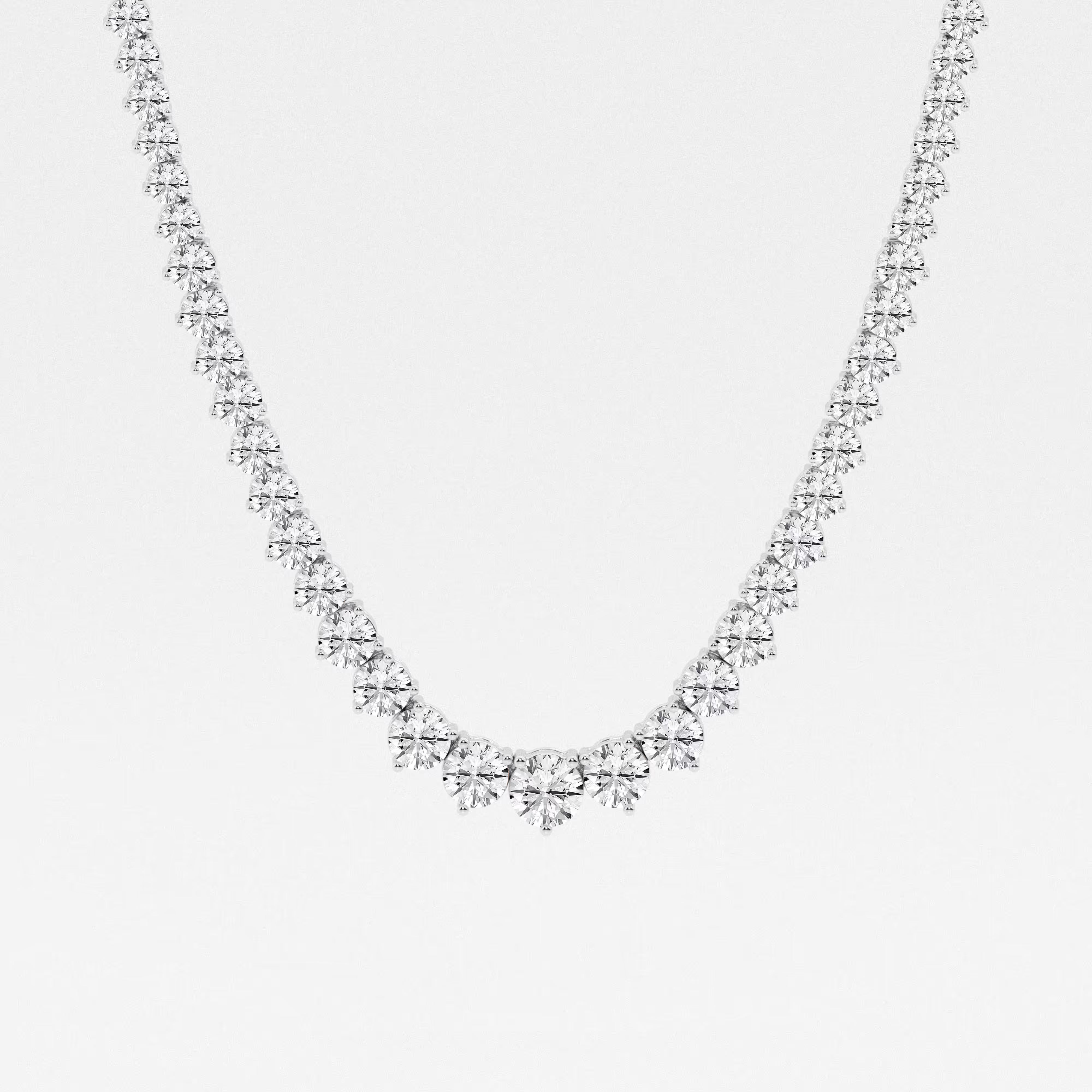 Lumivelle Round Lab Grown Diamond Graduated Riviera Necklace