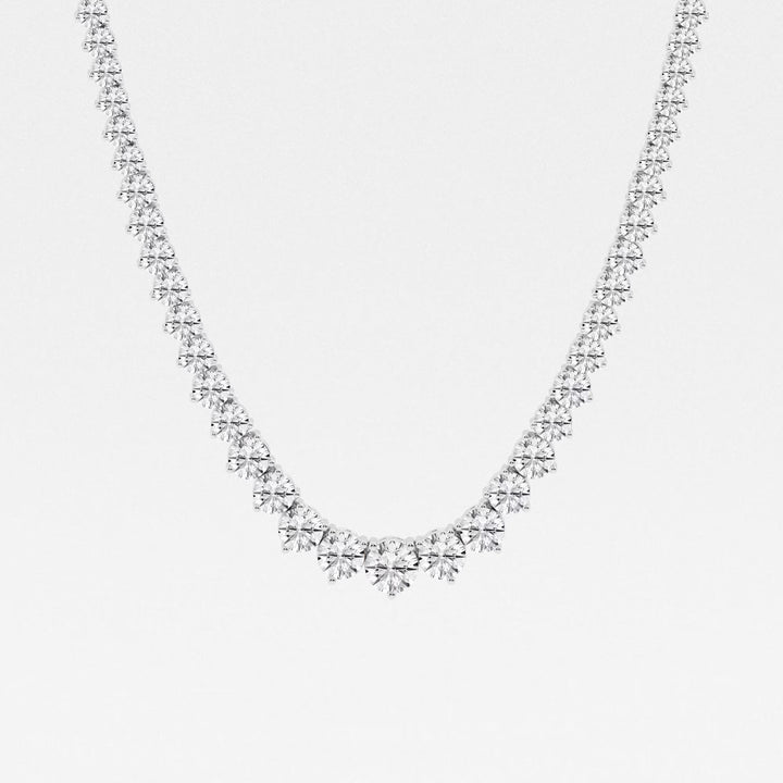Lumivelle Round Lab Grown Diamond Graduated Riviera Necklace