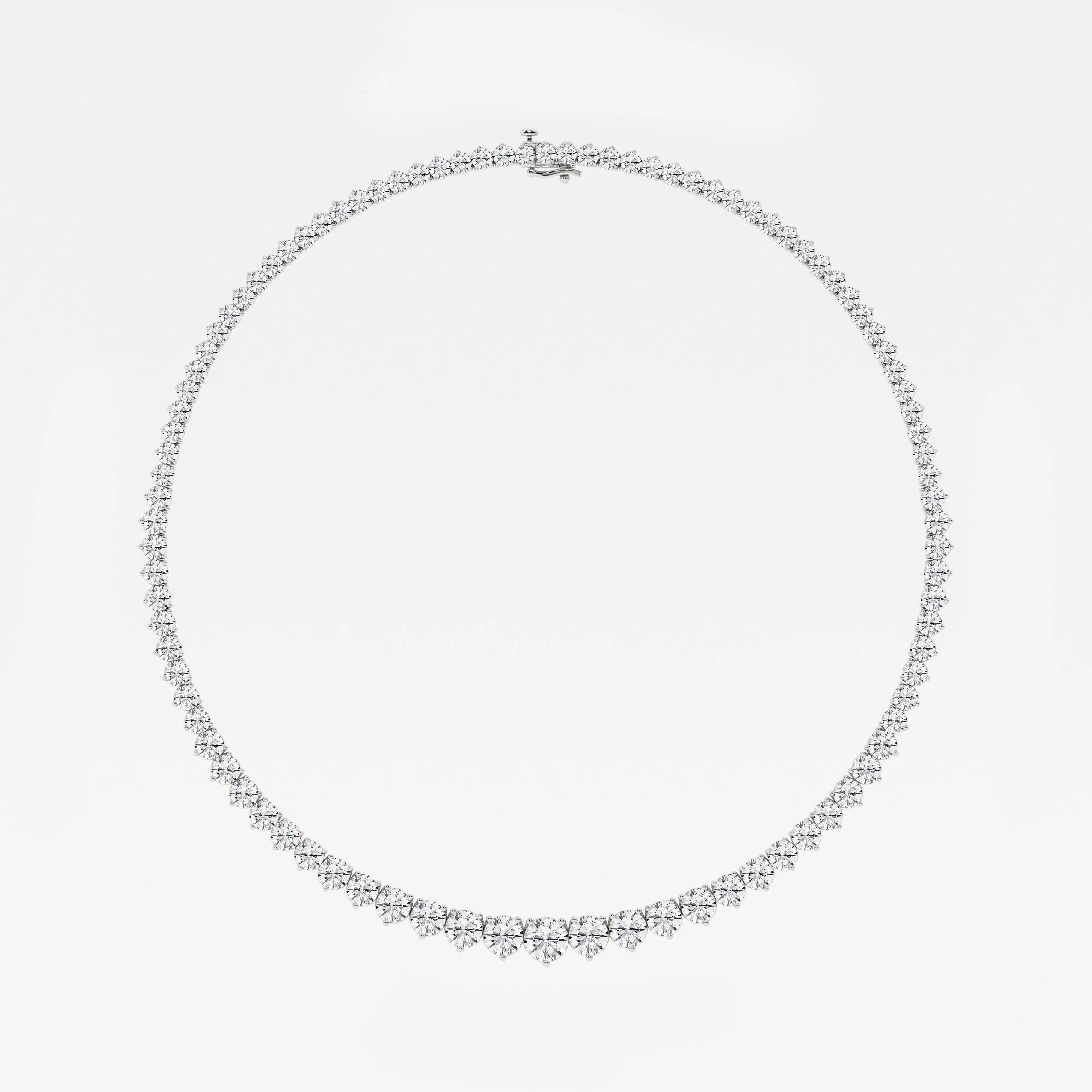 Lumivelle Round Lab Grown Diamond Graduated Riviera Necklace