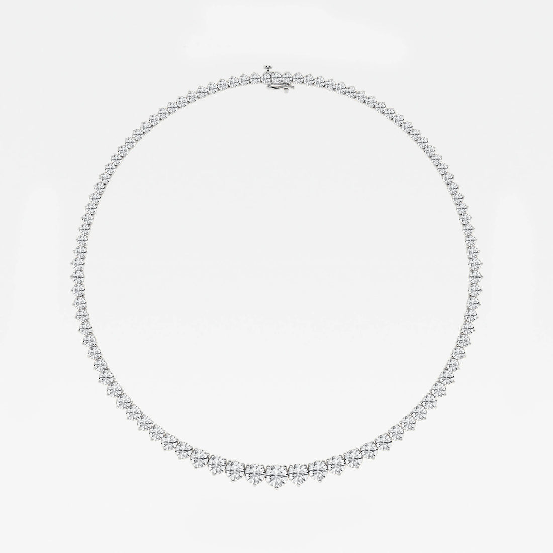 Lumivelle Round Lab Grown Diamond Graduated Riviera Necklace