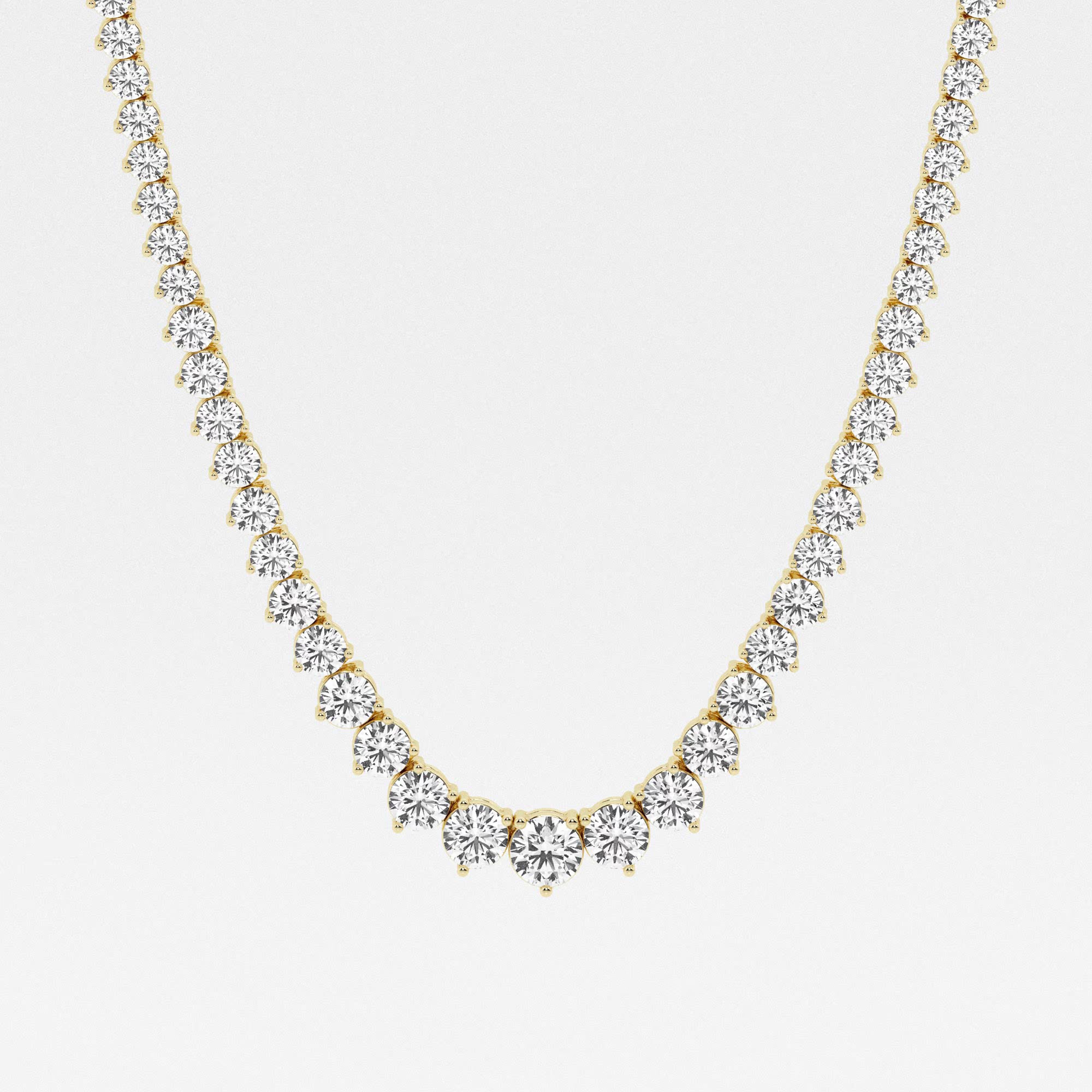 Lumivelle Round Lab Grown Diamond Graduated Riviera Necklace