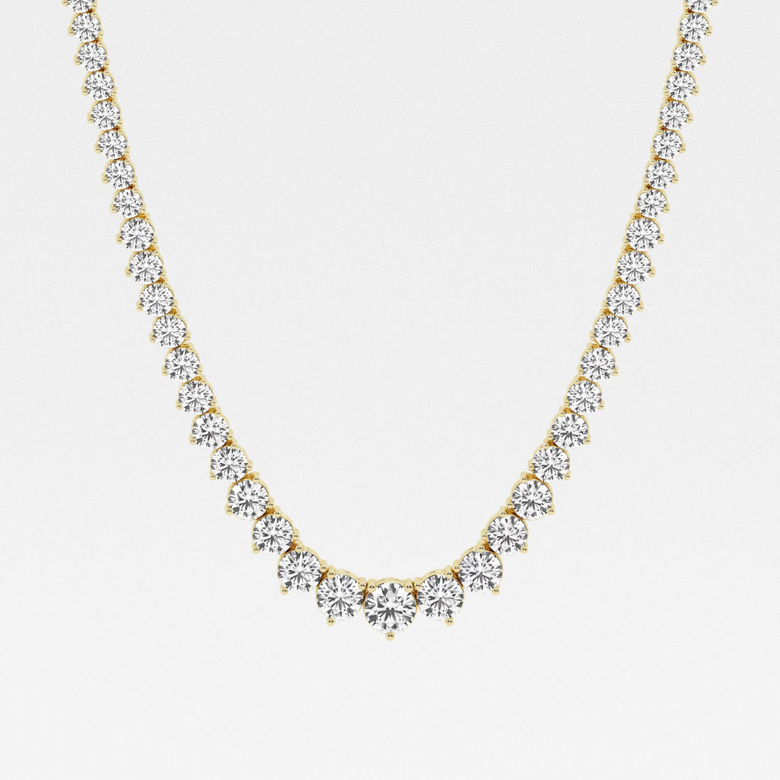 Lumivelle Round Lab Grown Diamond Graduated Riviera Necklace