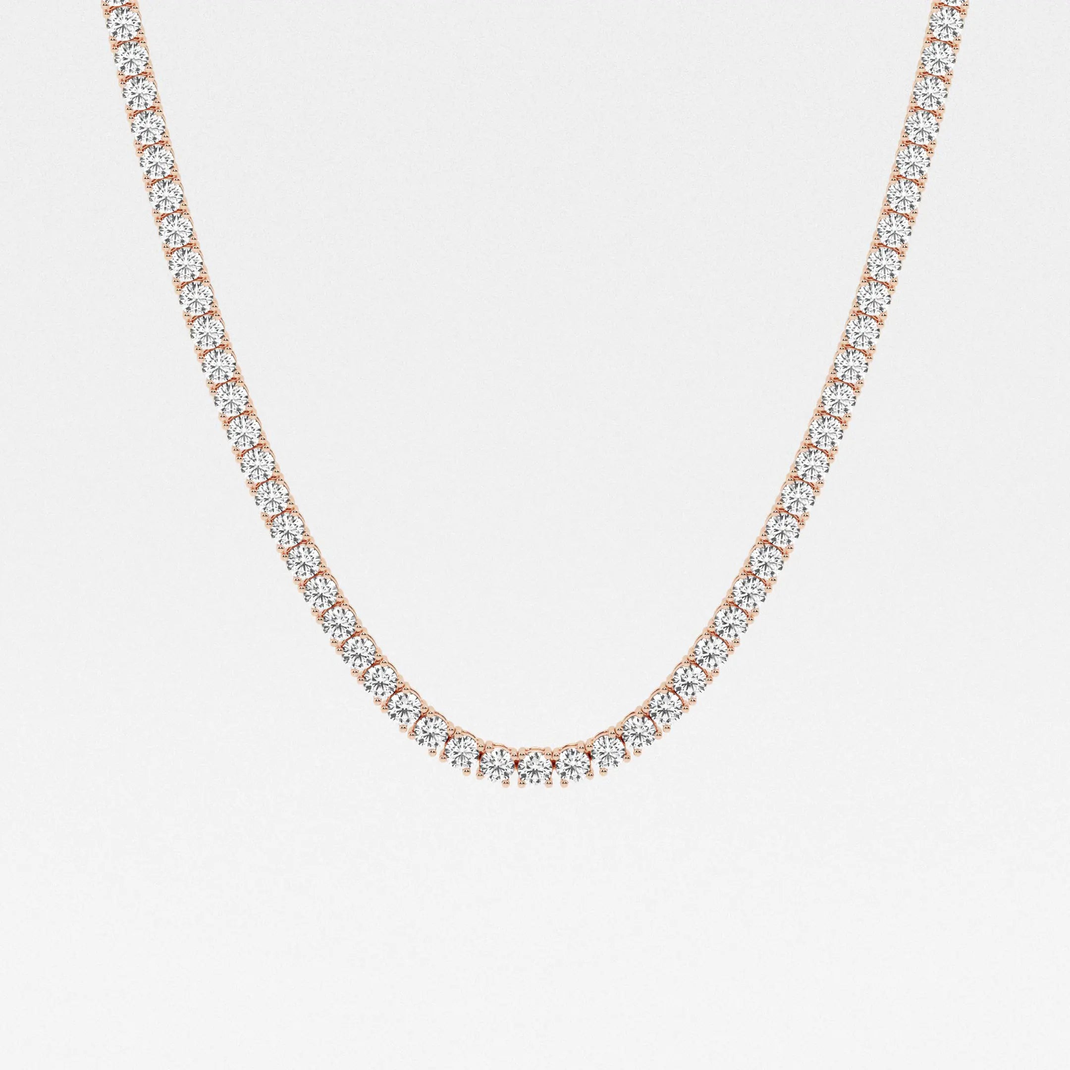 Eterna Round Lab Grown Diamond Four-Prong Tennis Necklace