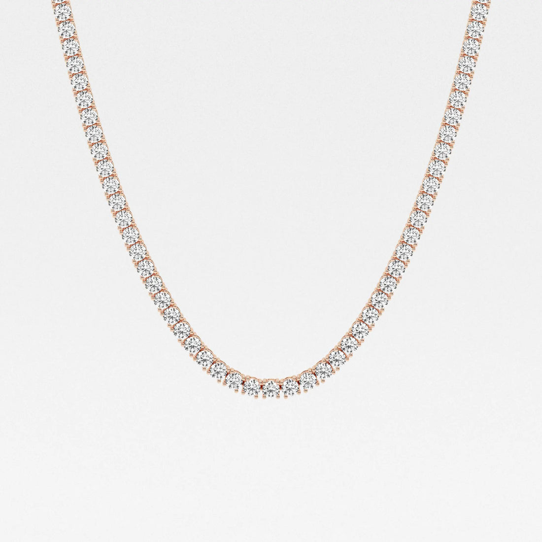 Eterna Round Lab Grown Diamond Four-Prong Tennis Necklace