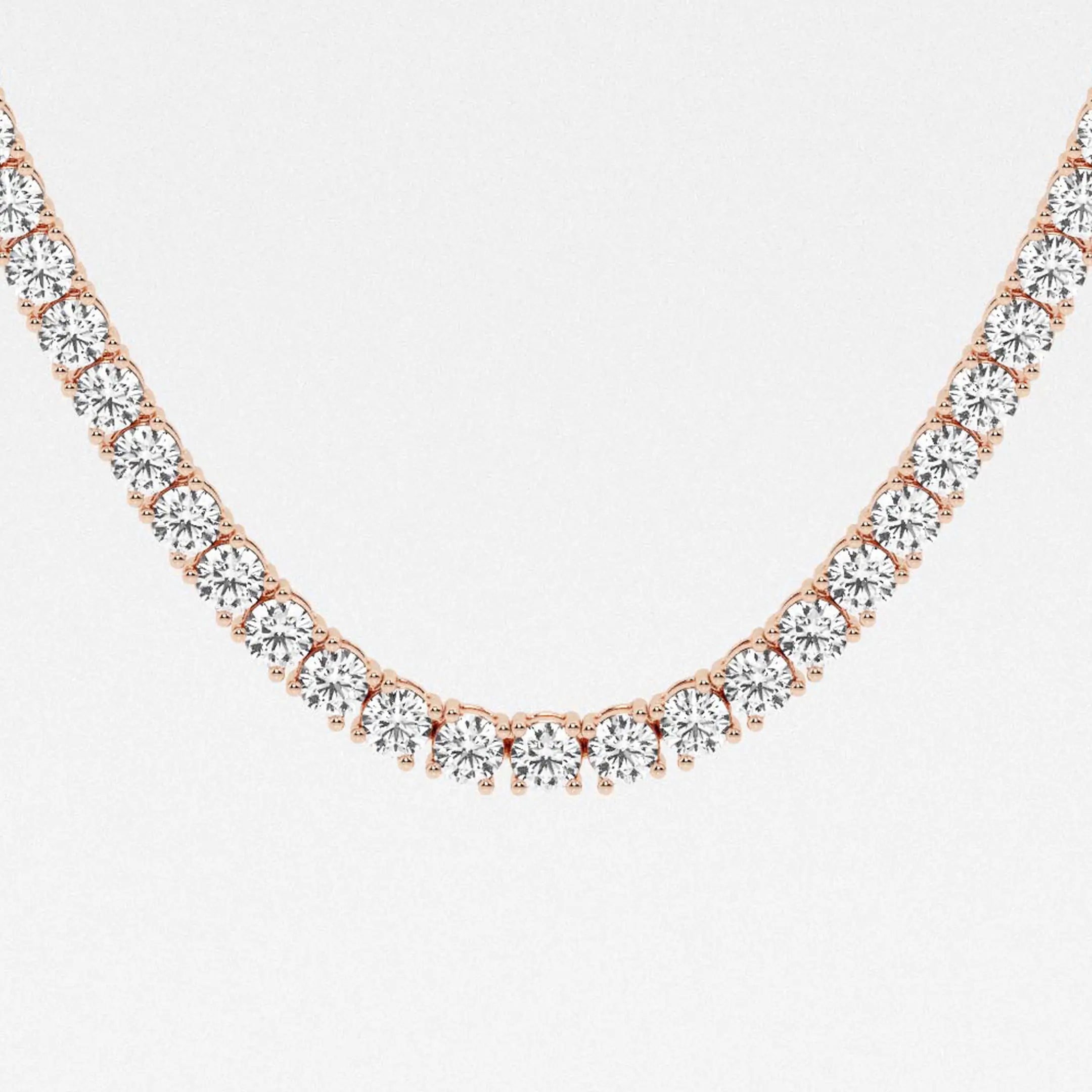 Eterna Round Lab Grown Diamond Four-Prong Tennis Necklace