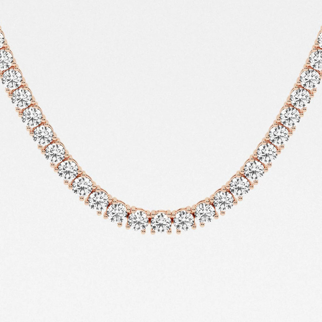 Eterna Round Lab Grown Diamond Four-Prong Tennis Necklace