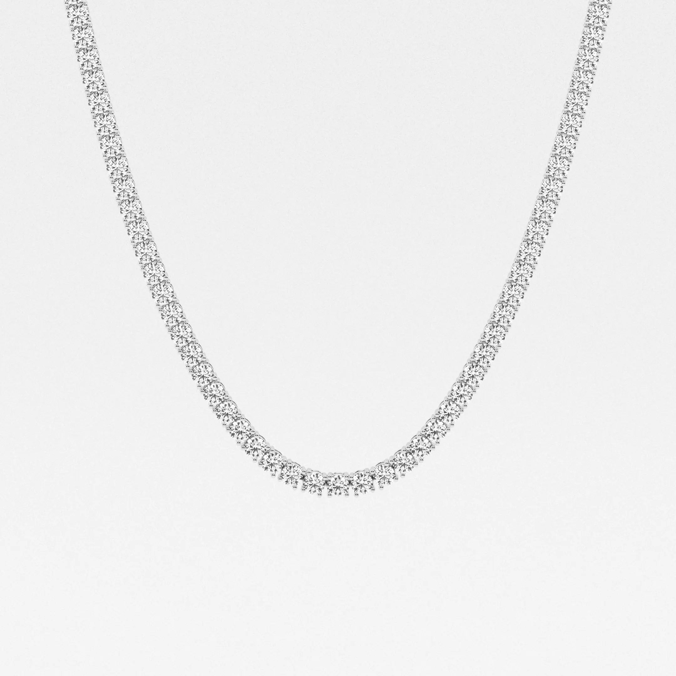 Eterna Round Lab Grown Diamond Four-Prong Tennis Necklace