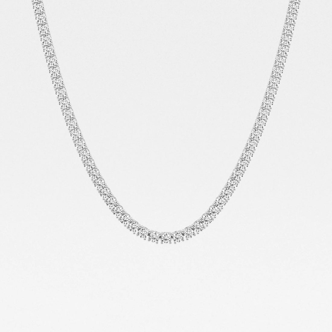 Eterna Round Lab Grown Diamond Four-Prong Tennis Necklace