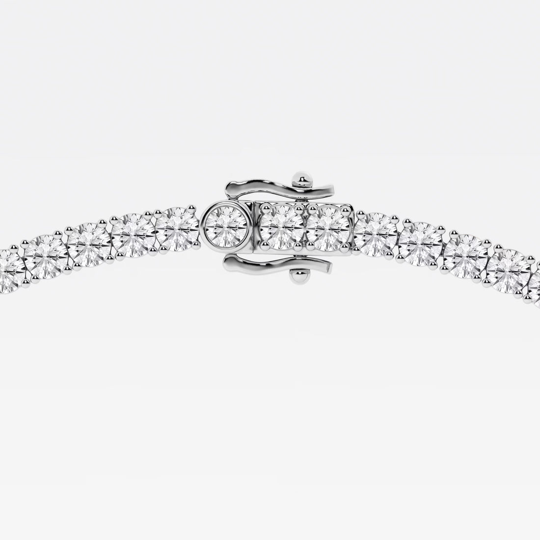 Eterna Round Lab Grown Diamond Four-Prong Tennis Necklace