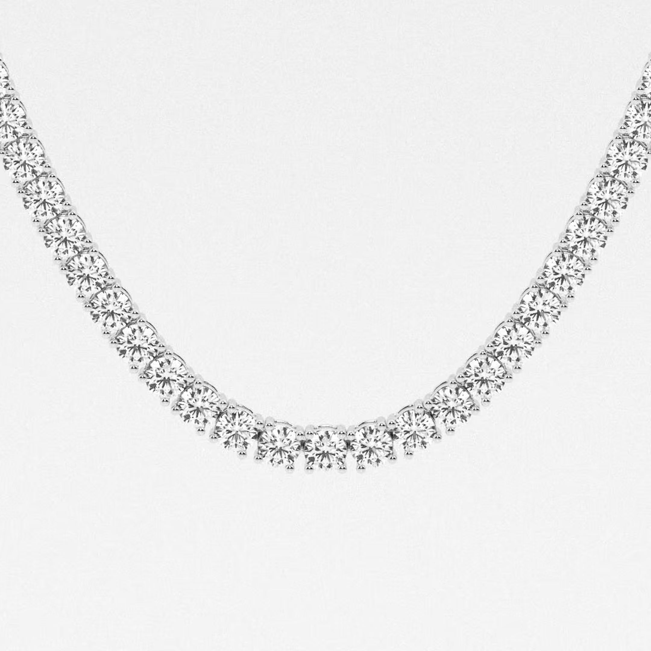 Eterna Round Lab Grown Diamond Four-Prong Tennis Necklace