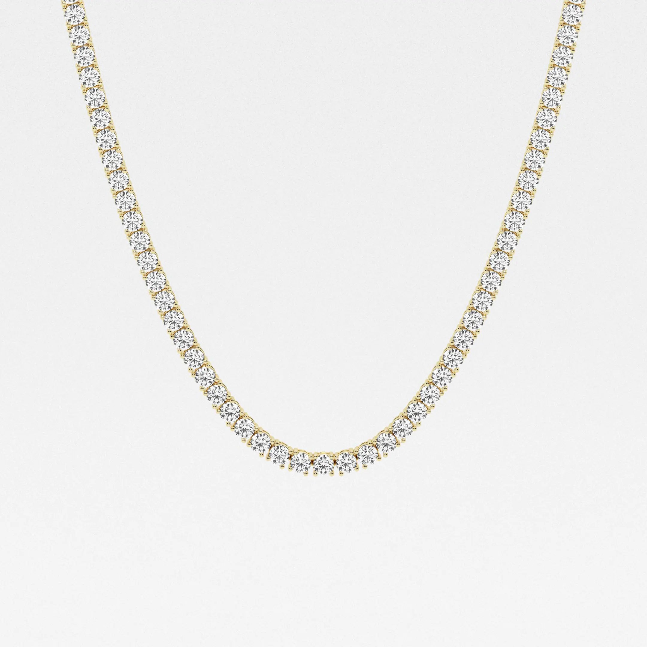 Eterna Round Lab Grown Diamond Four-Prong Tennis Necklace