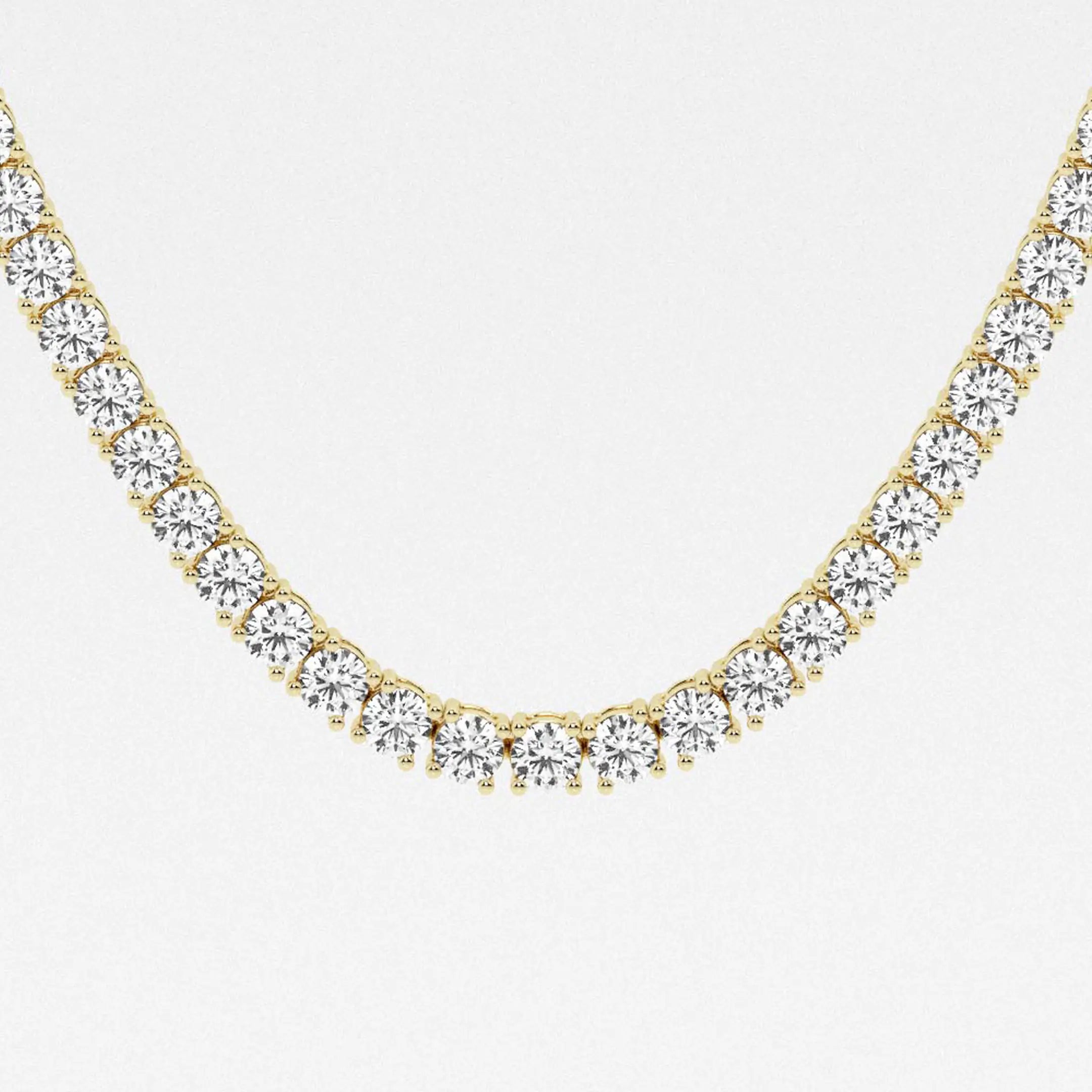 Eterna Round Lab Grown Diamond Four-Prong Tennis Necklace