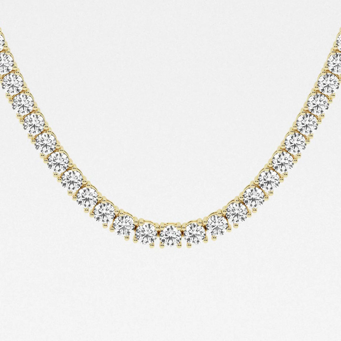Eterna Round Lab Grown Diamond Four-Prong Tennis Necklace