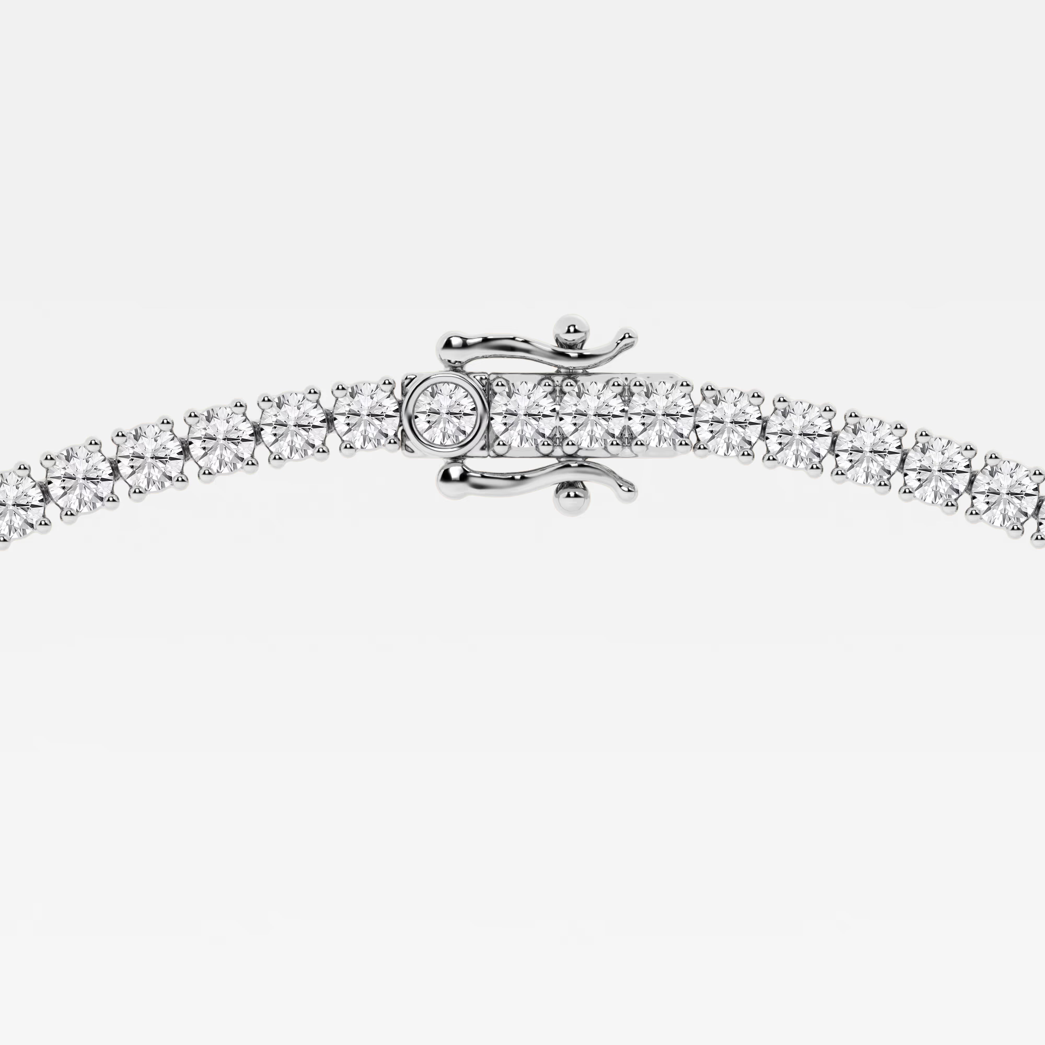 Luminaire Round Lab Grown Diamond Four-Prong Tennis Necklace in 14K Gold