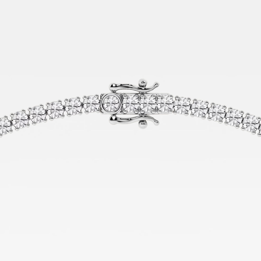 Luminaire Round Lab Grown Diamond Four-Prong Tennis Necklace in 14K Gold