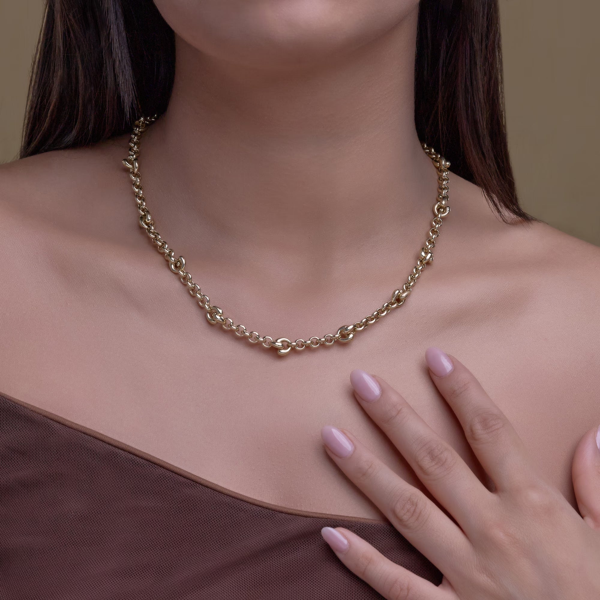 Minimalist Gold Chain Link Necklace