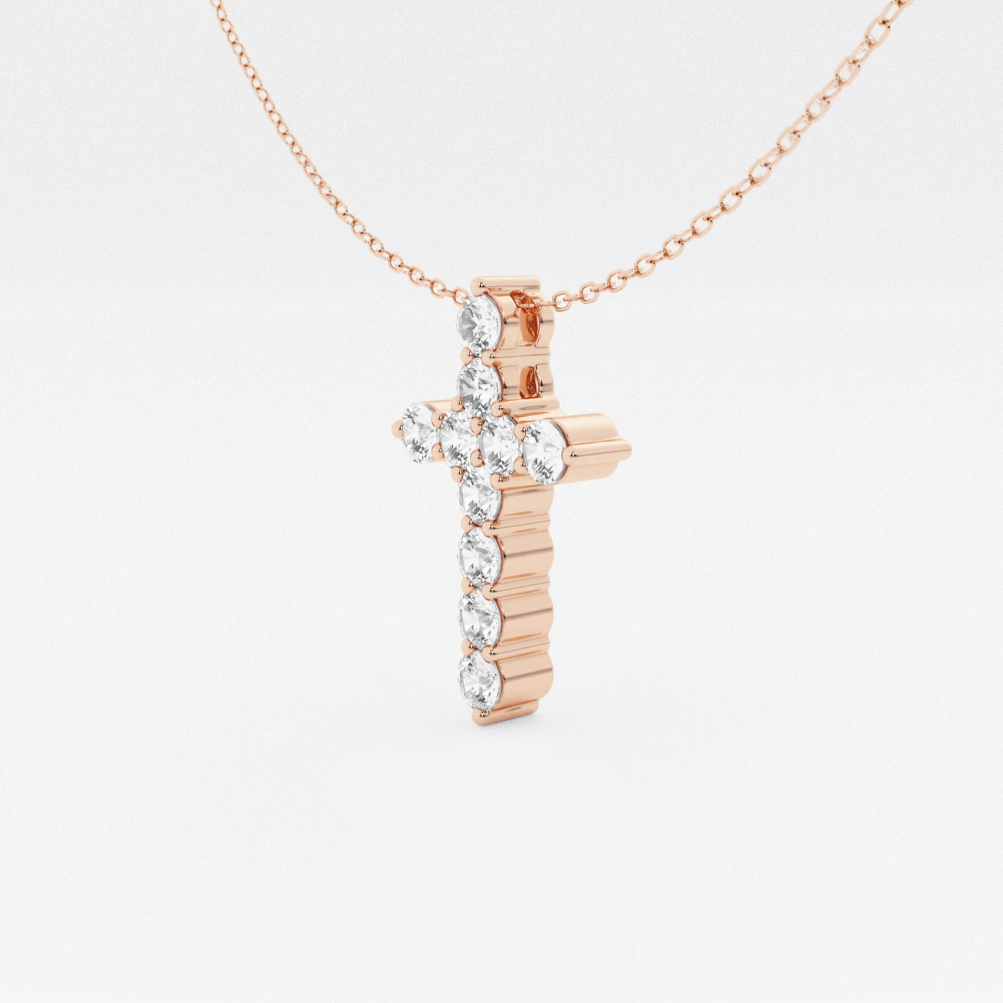 Seraphina Round Lab Grown Diamond Cross Pendant