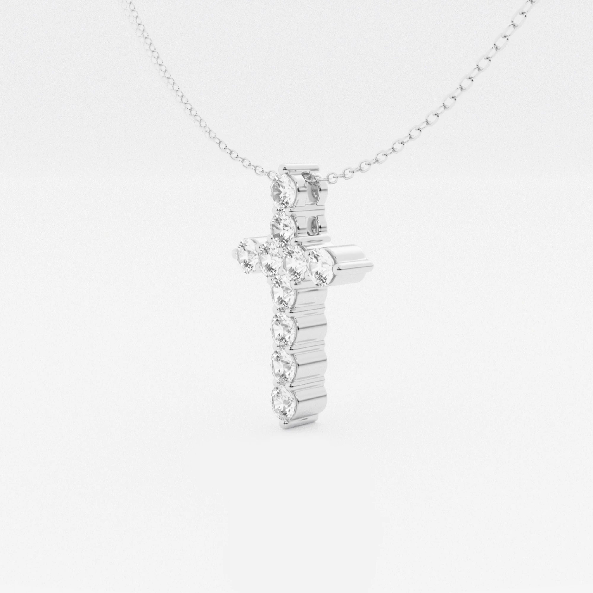 Seraphina Round Lab Grown Diamond Cross Pendant