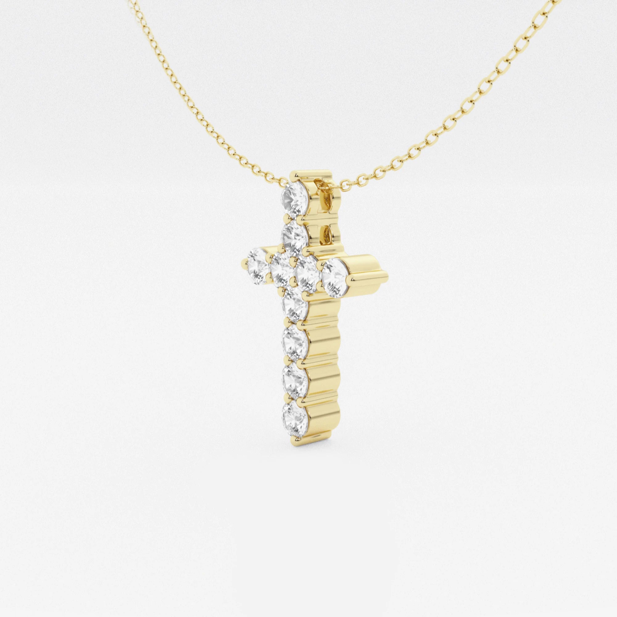 Seraphina Round Lab Grown Diamond Cross Pendant
