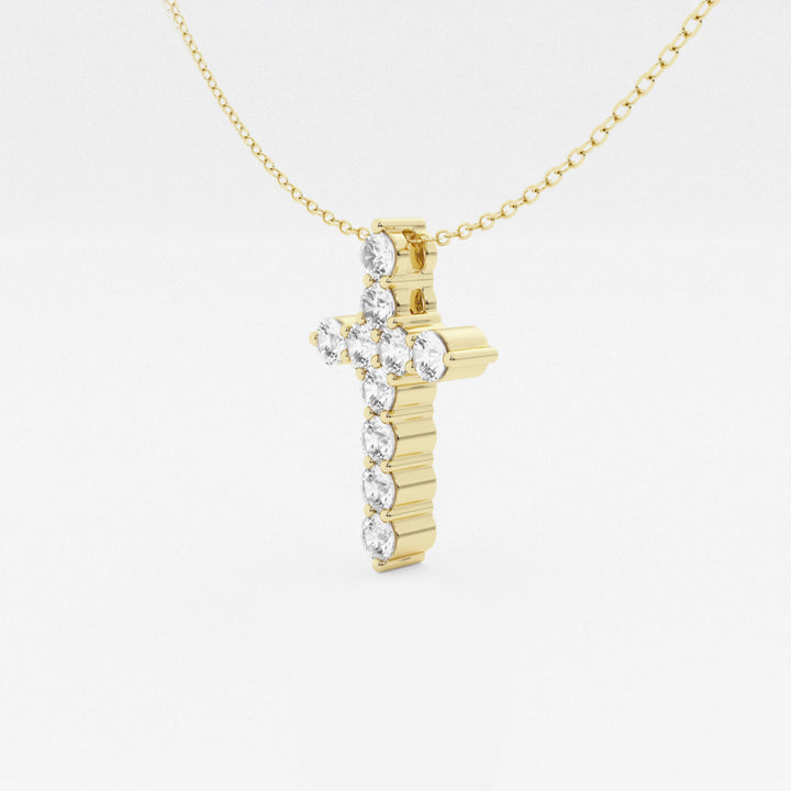 Seraphina Round Lab Grown Diamond Cross Pendant