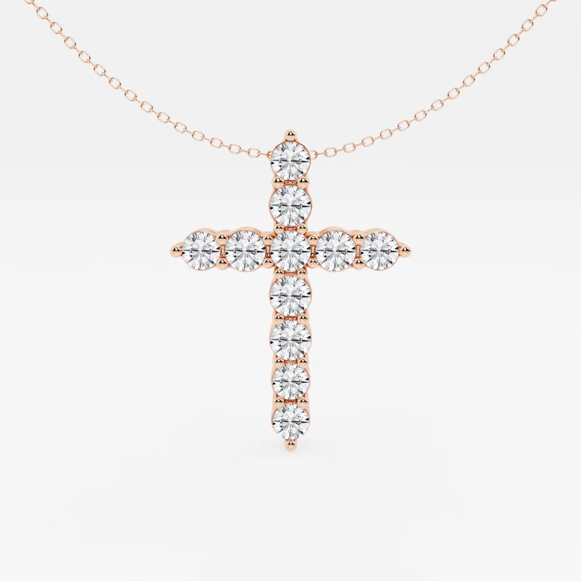 Seraphina Round Lab Grown Diamond Cross Pendant
