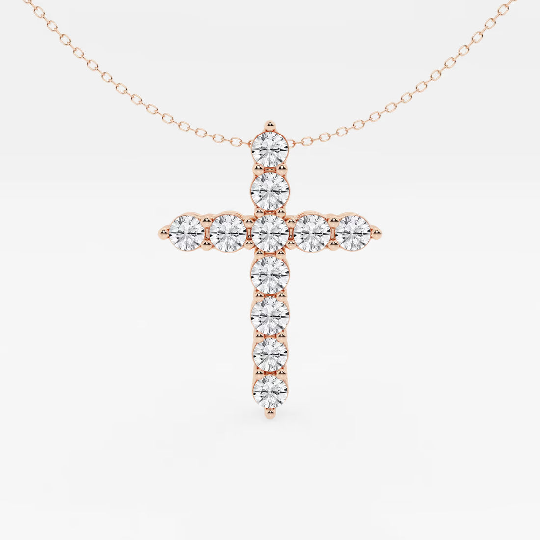 Seraphina Round Lab Grown Diamond Cross Pendant